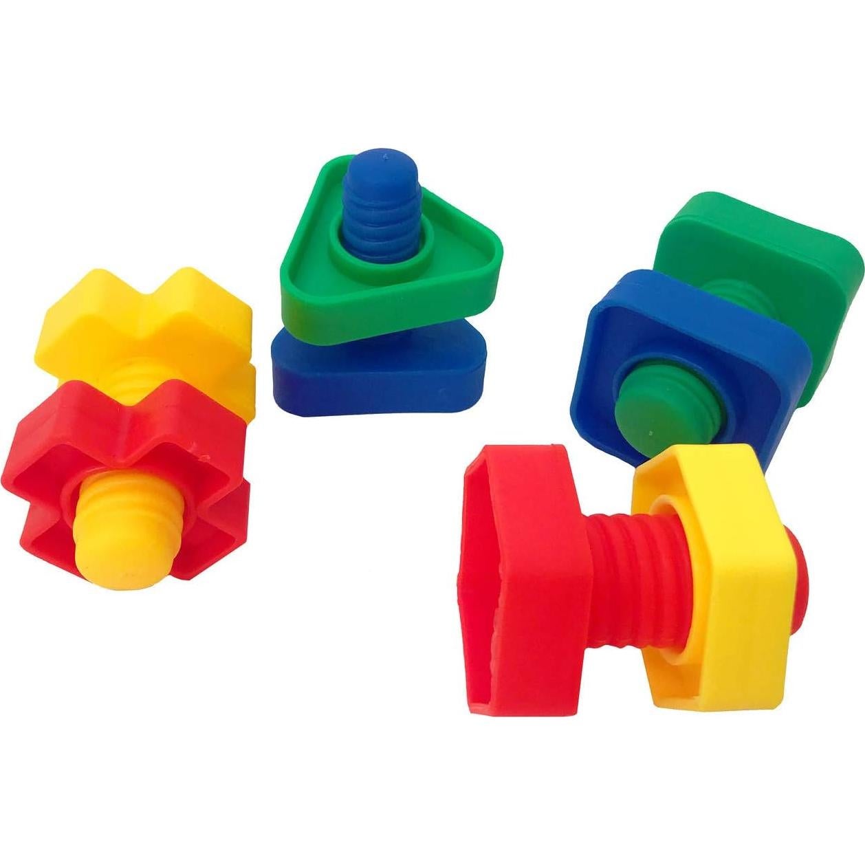 Bonka Bird Toys Tuercas y Pernos Gigantes 4 Piezas 6.35x4.45 cm