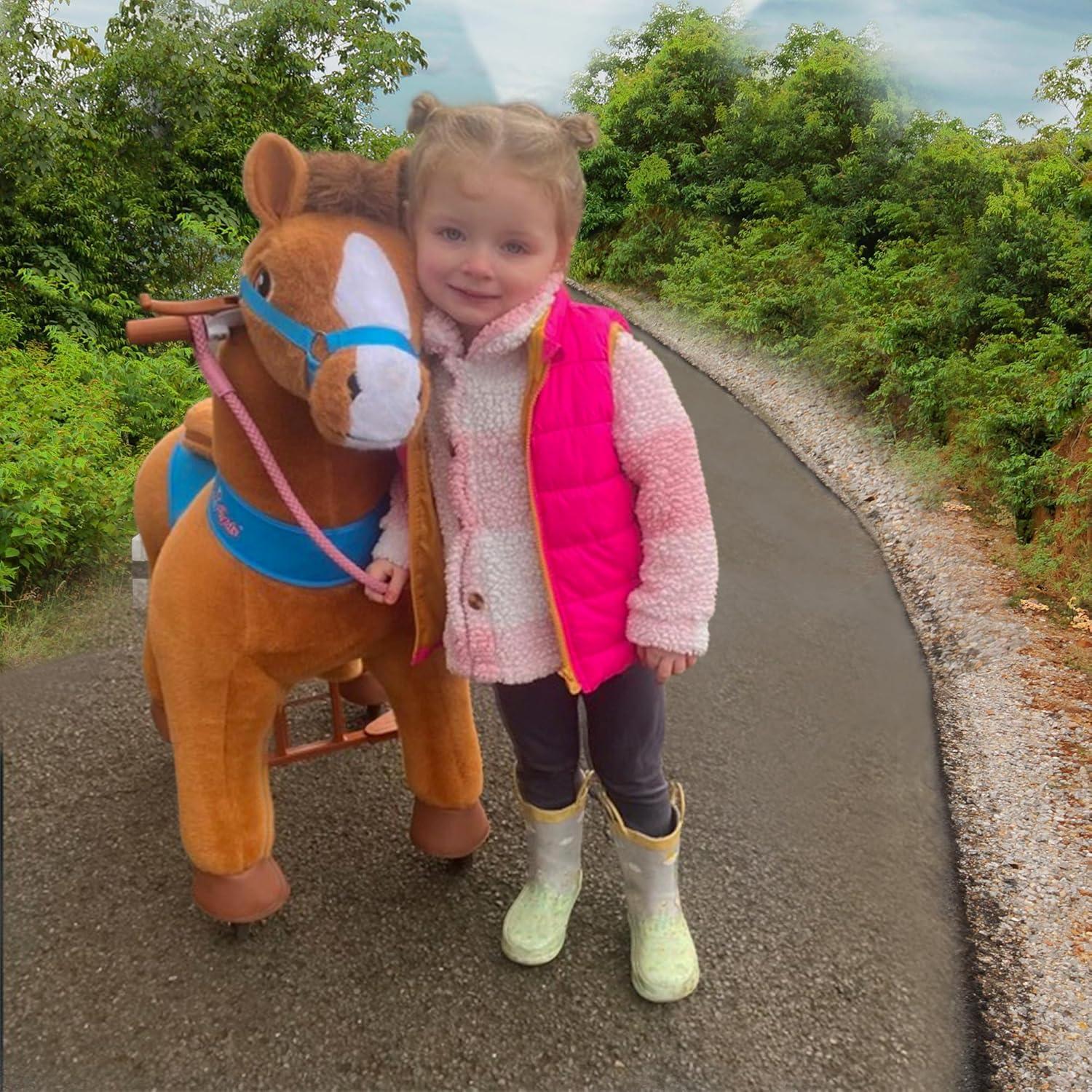 PonyCycle Juguete de Montar Caballo Marrón Tamaño 3 76 cm