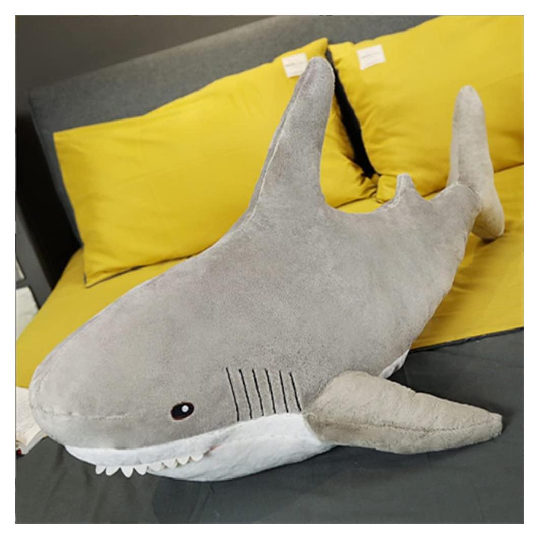 Almohada de Peluche Tiburón OPHRBU 100 cm Suave y Grande