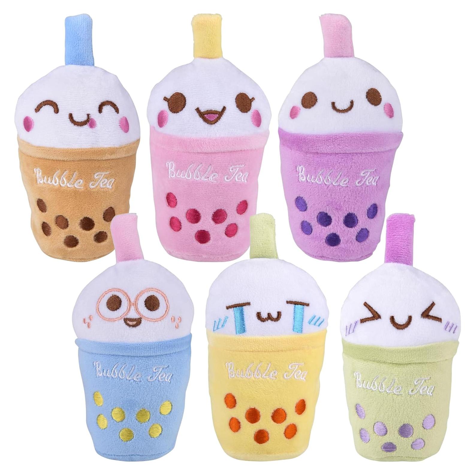 Forest & Twelfth 6 Pack Bubble Tea Plush Toys for Kids - 6" Bubble Tea Plush, Plush Toy, Bubble Tea Pillow Makes Great Decor Addition for The Home, Cute Bubble Tea Stuffed Animal
