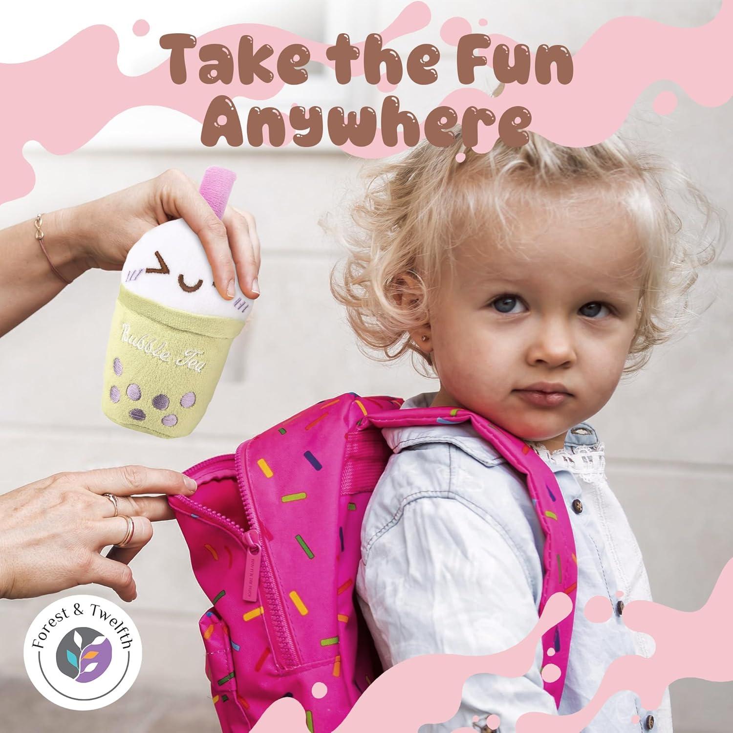 Forest & Twelfth 6 Pack Bubble Tea Plush Toys for Kids - 6" Bubble Tea Plush, Plush Toy, Bubble Tea Pillow Makes Great Decor Addition for The Home, Cute Bubble Tea Stuffed Animal