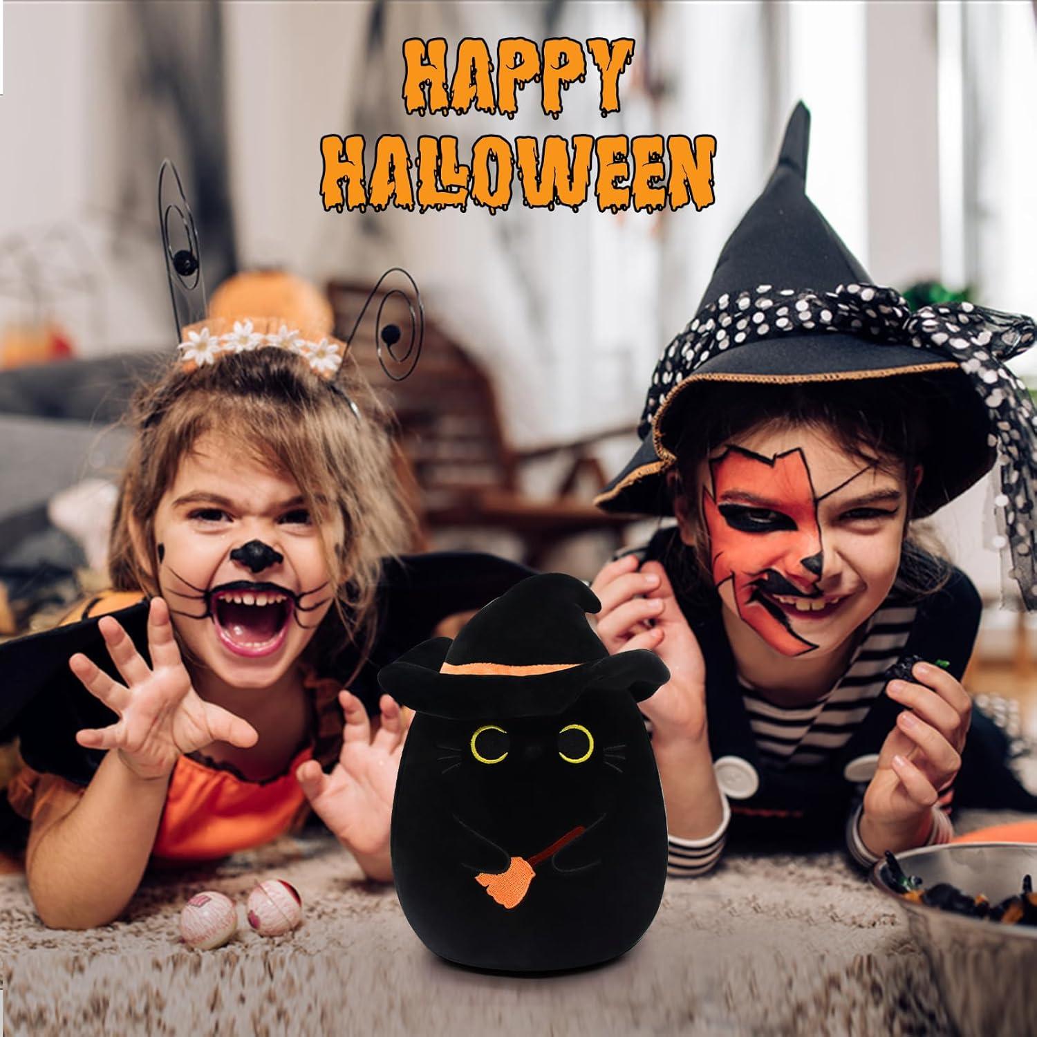 Gato Negro de Peluche Halloween Leokawin 16.5x12.7cm