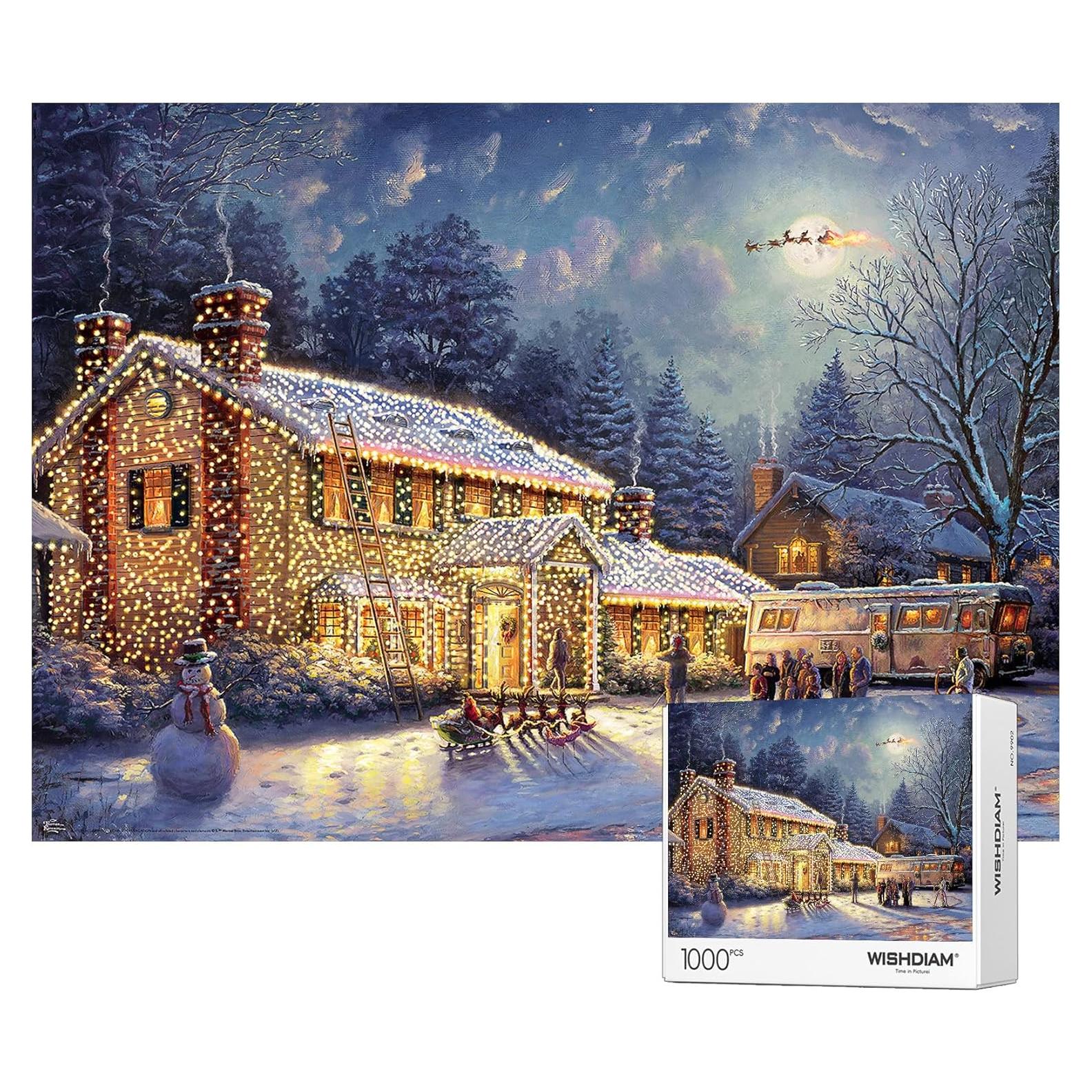 Rompecabezas 1000 Piezas WISHDIAM Casa de Navidad 70x76 cm