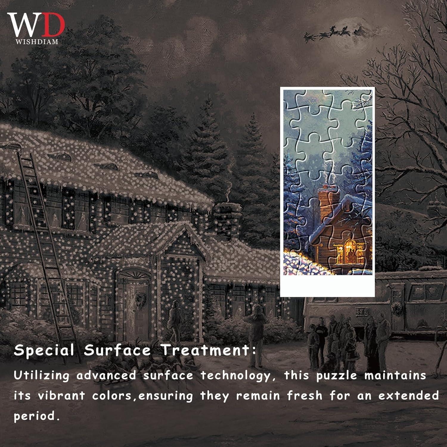 Rompecabezas 1000 Piezas WISHDIAM Casa de Navidad 70x76 cm