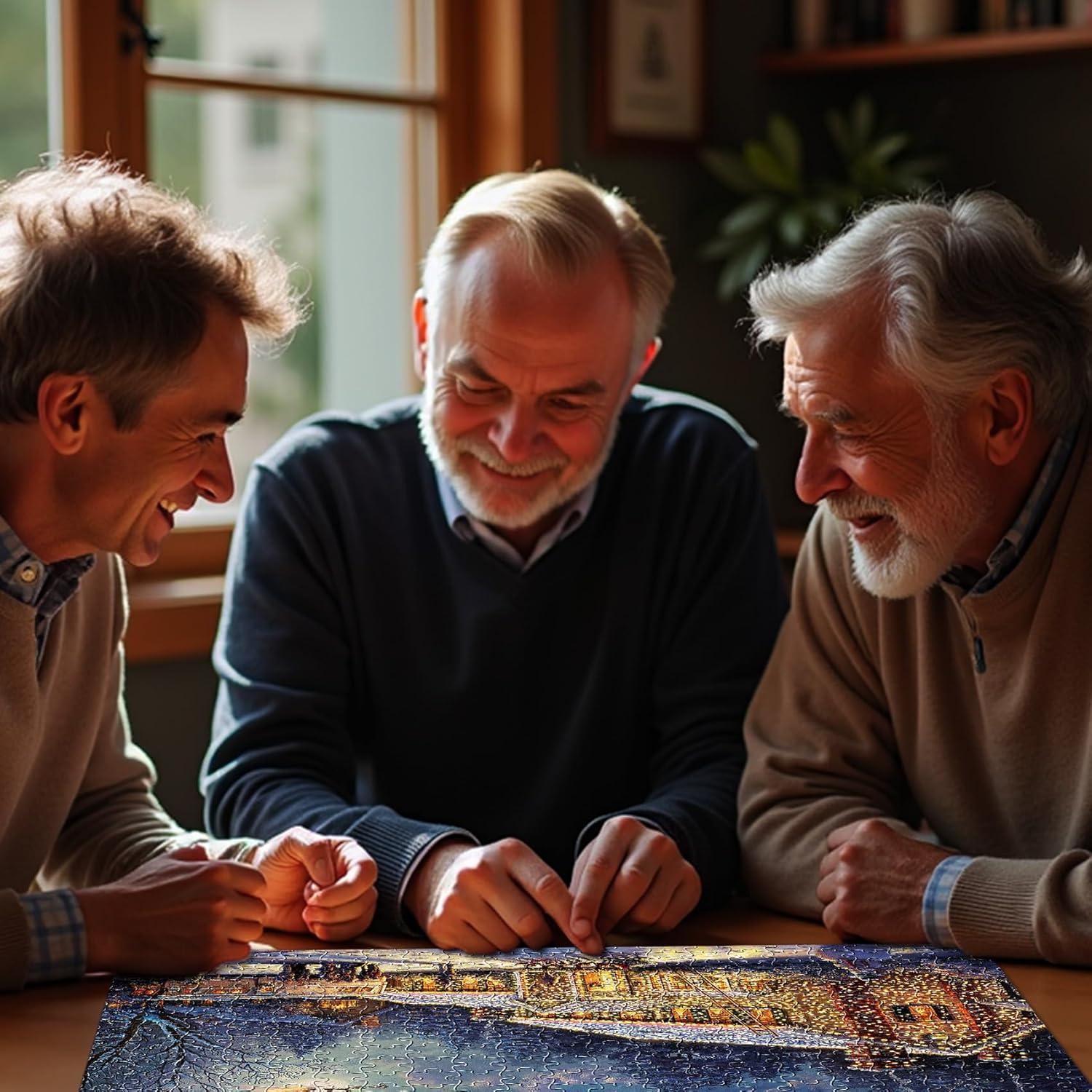 Rompecabezas 1000 Piezas WISHDIAM Casa de Navidad 70x76 cm