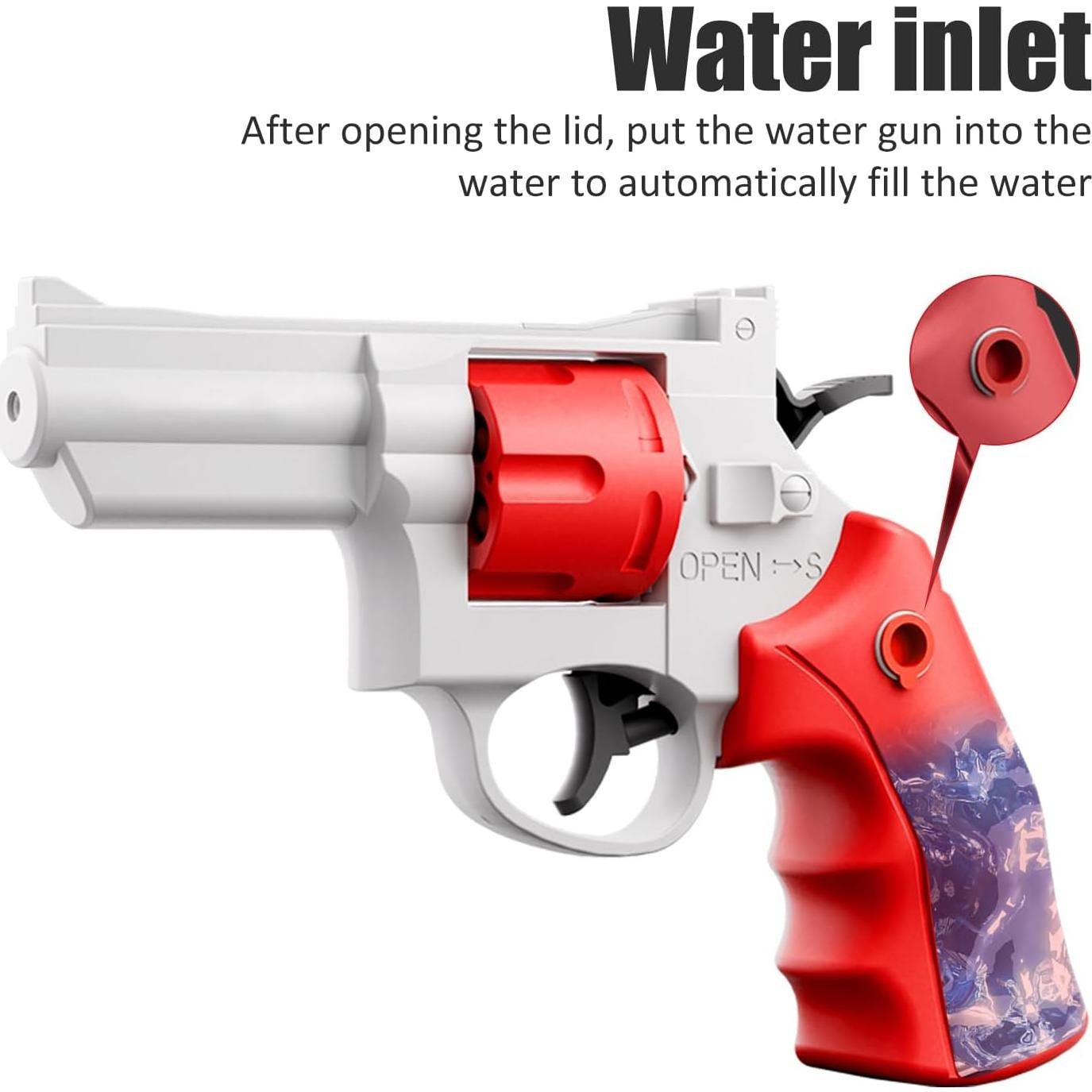 Pistola de Agua YHYHYAAA 2 Pcs Revolver 29 pies Alcance