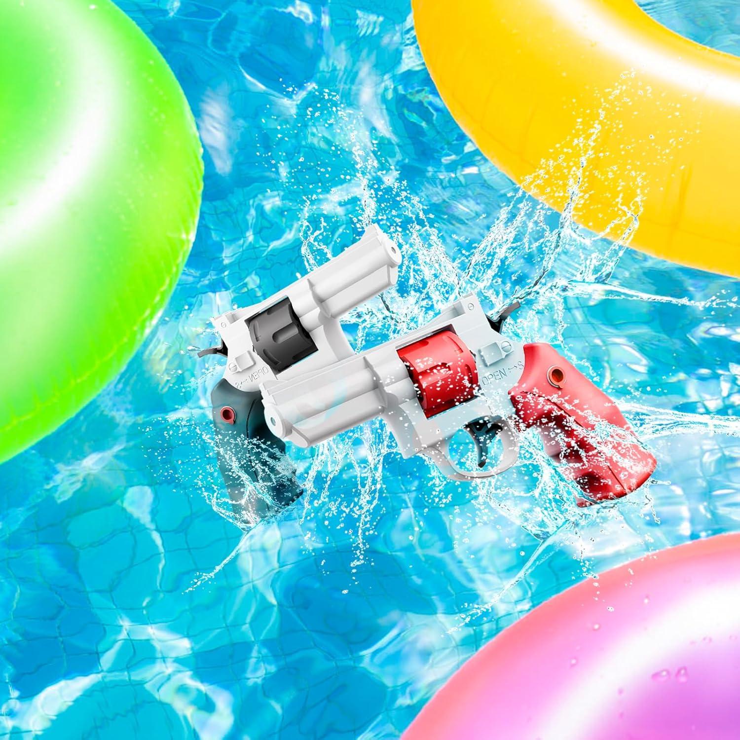 Pistola de Agua YHYHYAAA 2 Pcs Revolver 29 pies Alcance