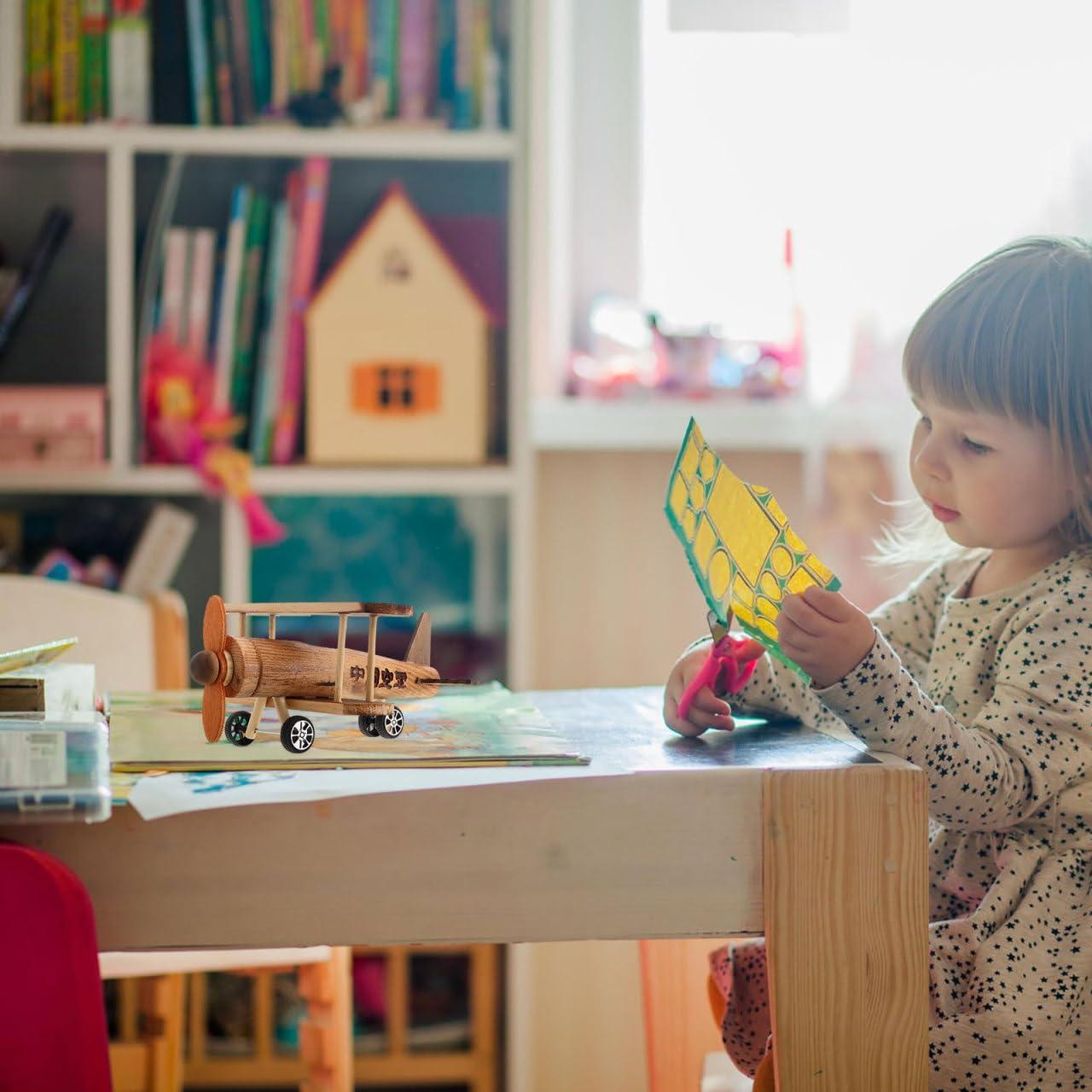 Modelo de Avión de Madera Vintage TOYANDONA 19x14.5cm