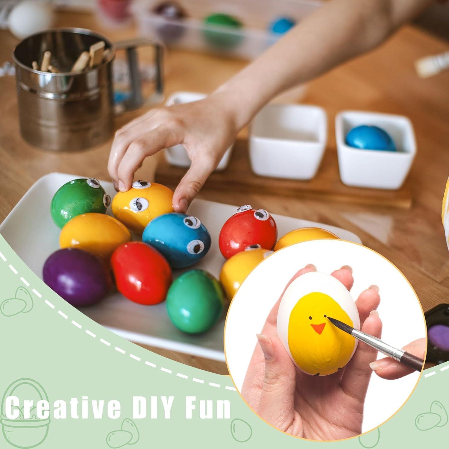 Huevos Falsos de Madera SallyFashion - 7 Pcs en 3 Colores