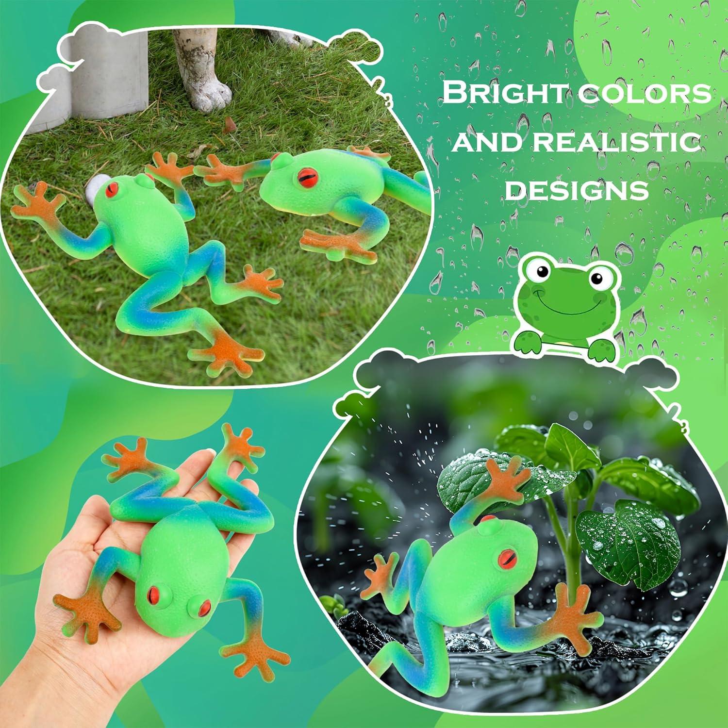 12 Juguetes de Rana Realista de Goma Suave Octaday 15 cm