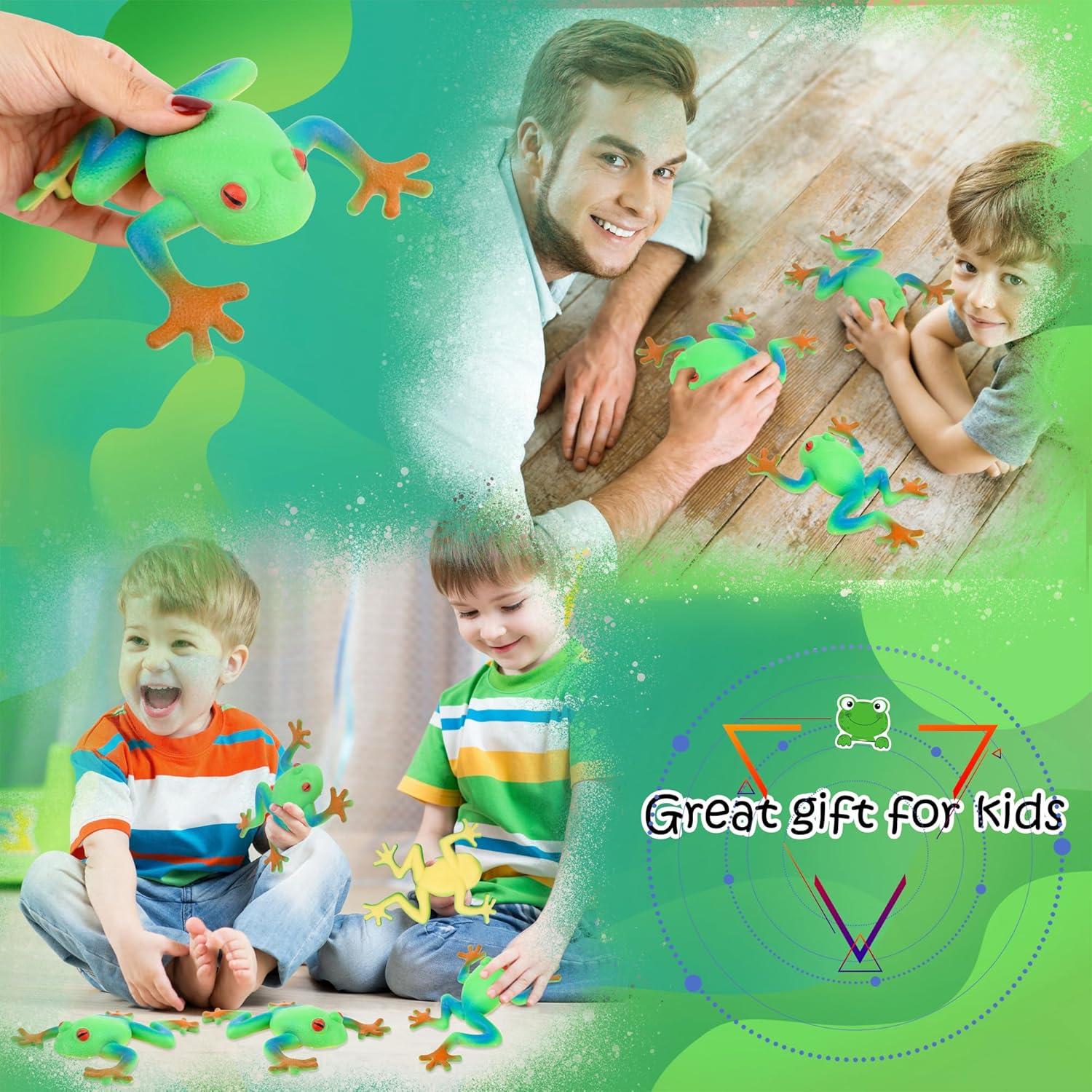 12 Juguetes de Rana Realista de Goma Suave Octaday 15 cm