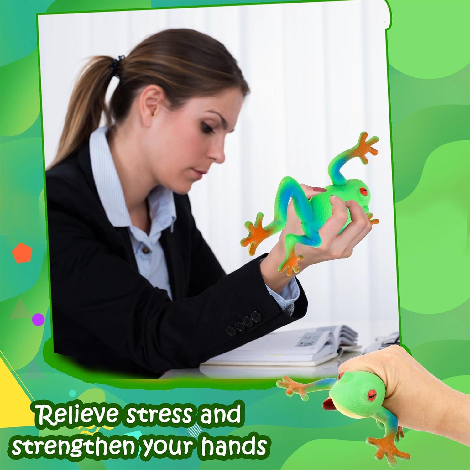 12 Juguetes de Rana Realista de Goma Suave Octaday 15 cm