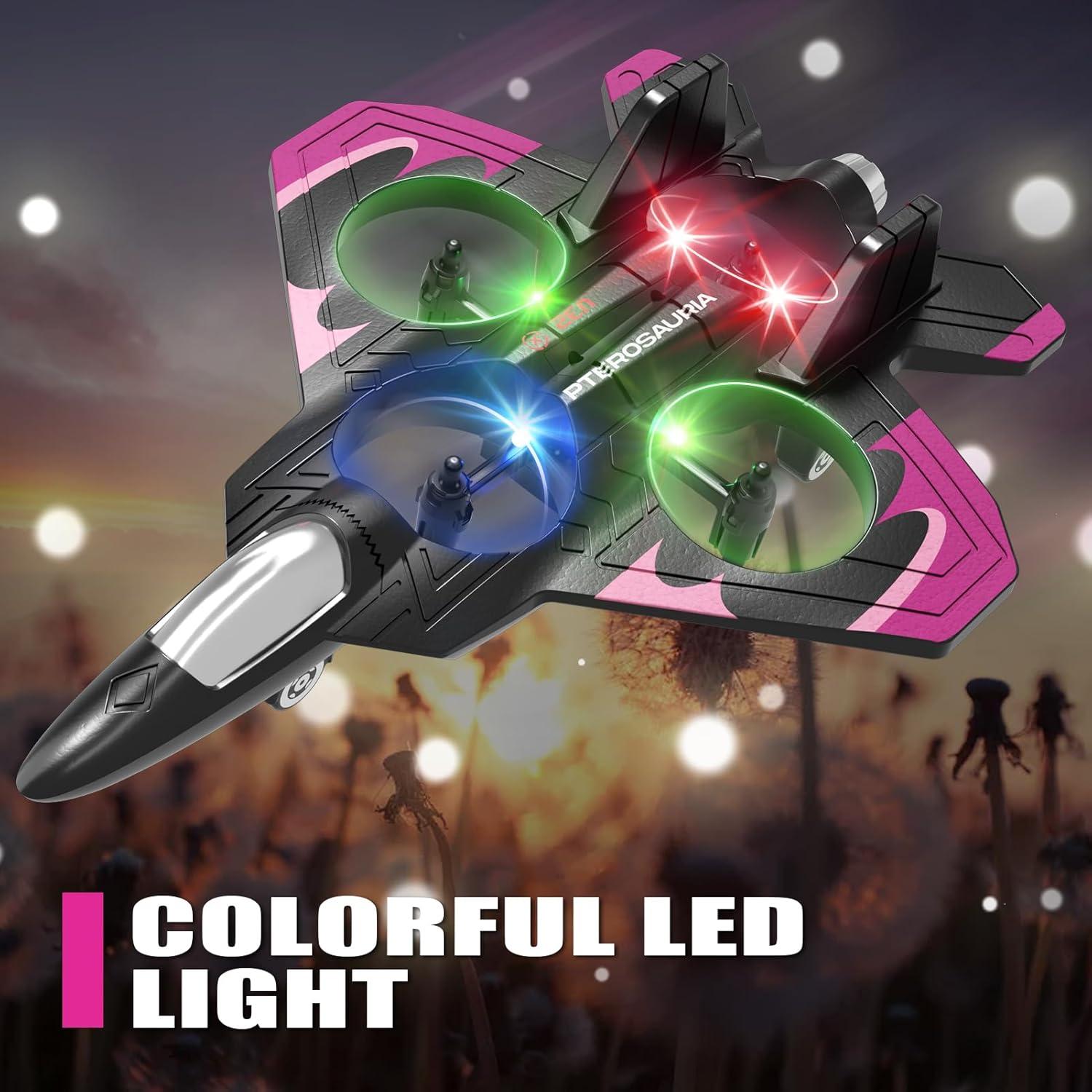 Avión de Espuma RC 4DRC V32 con Luces LED y Acrobacias