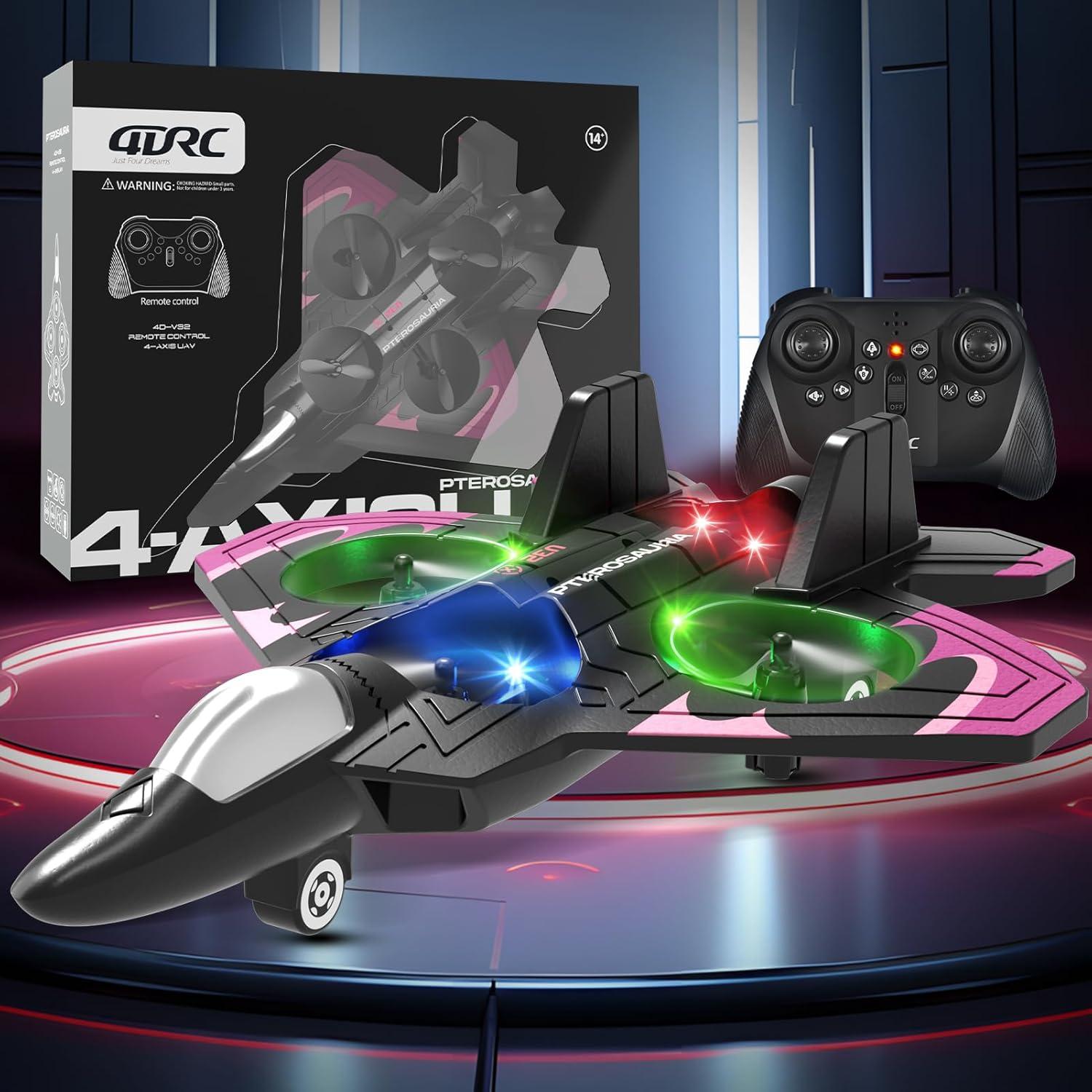 Avión de Espuma RC 4DRC V32 con Luces LED y Acrobacias