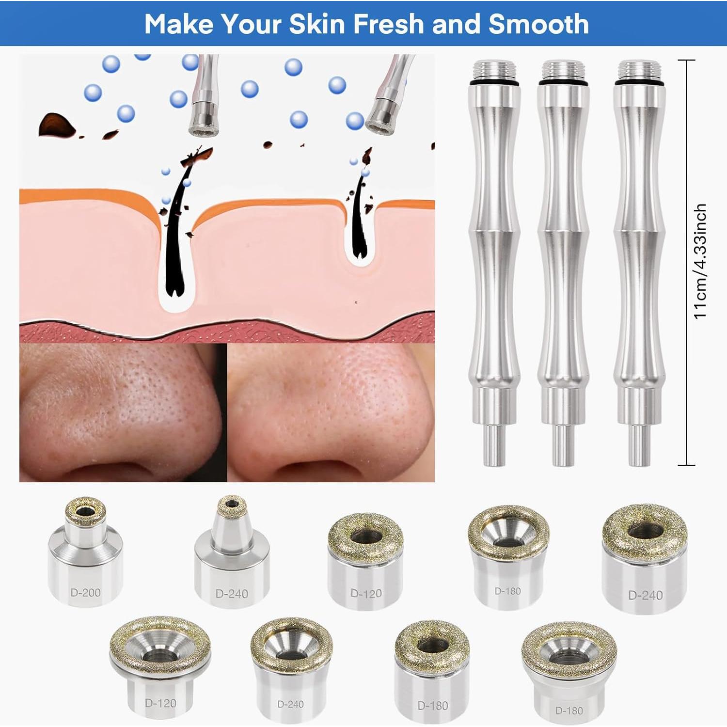 Conjunto de Dermabrasión Bemoauty: 9 Consejos + 3 Varitas + 20 Filtros