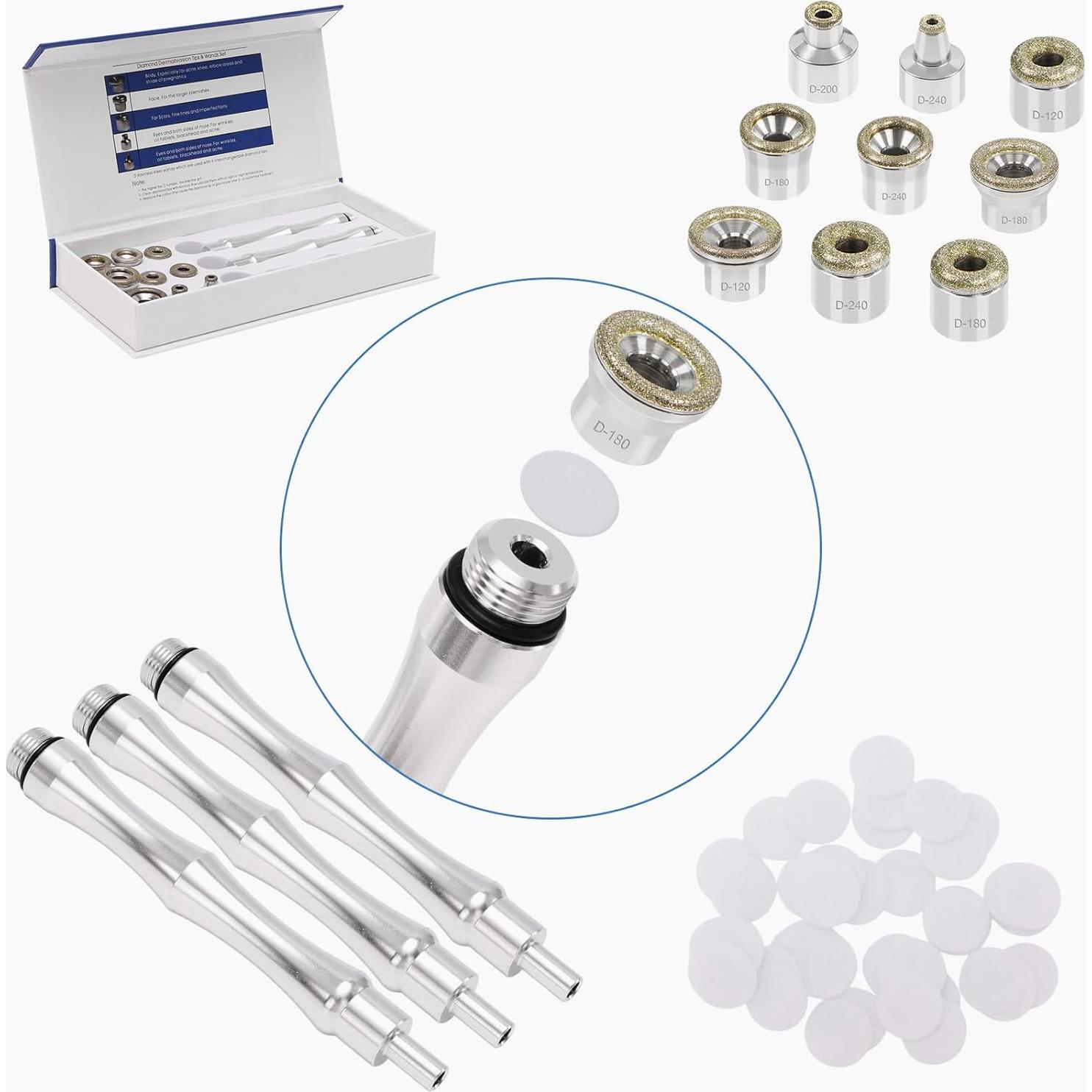 Conjunto de Dermabrasión Bemoauty: 9 Consejos + 3 Varitas + 20 Filtros