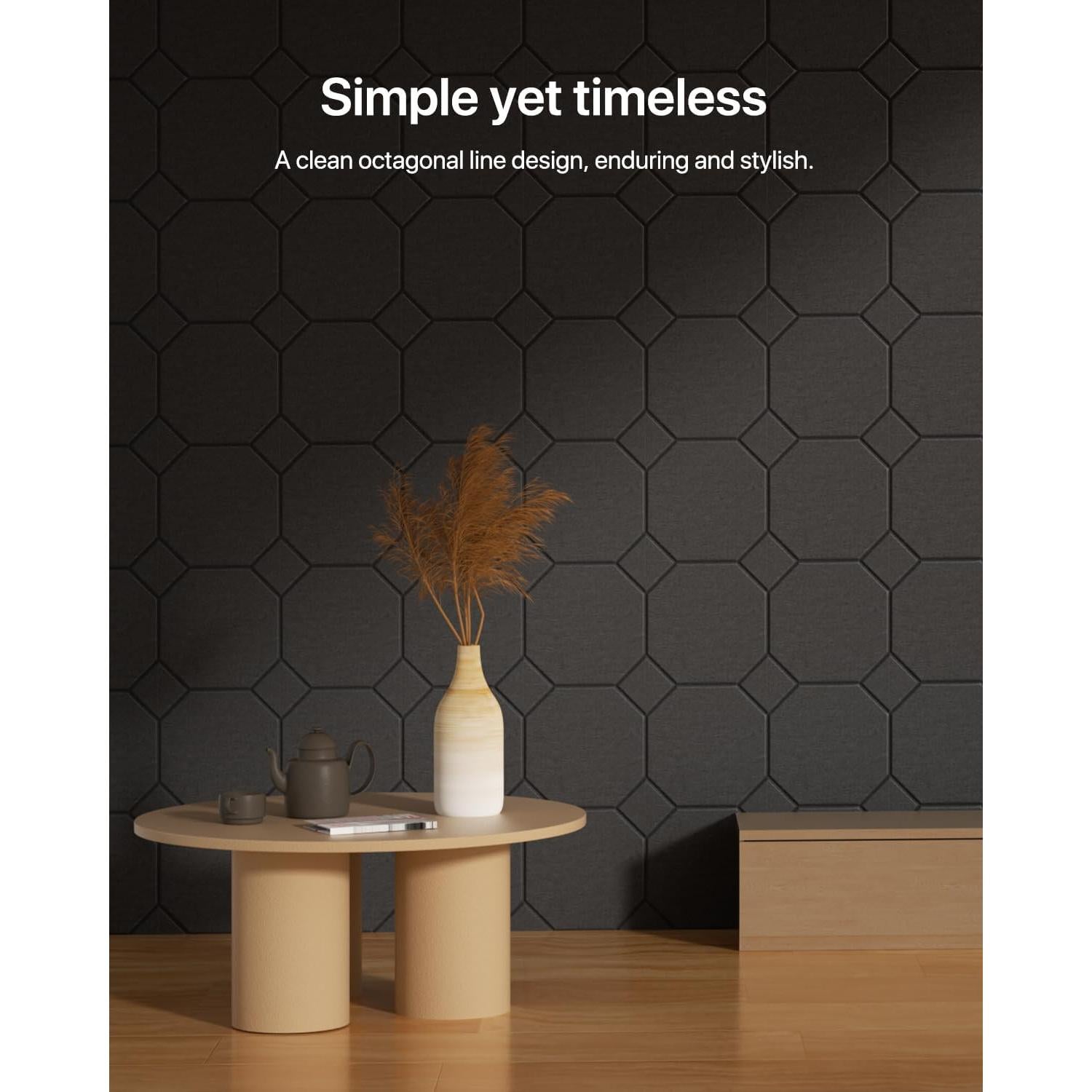 Paneles Acústicos Autoadhesivos Negros 12 Piezas 30x30cm