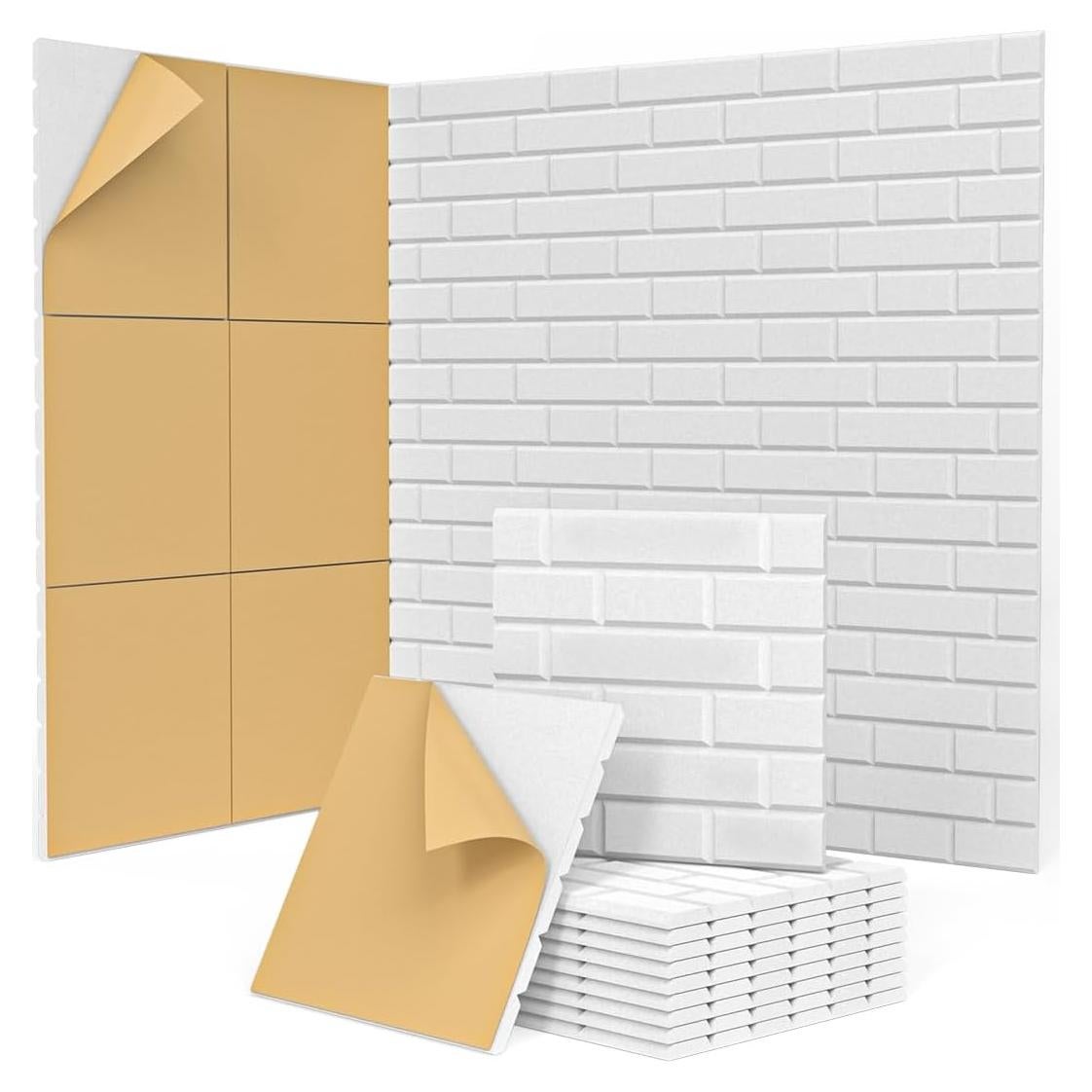 Paneles Acústicos Engrosados 10 Piezas 30.48cm Blanco