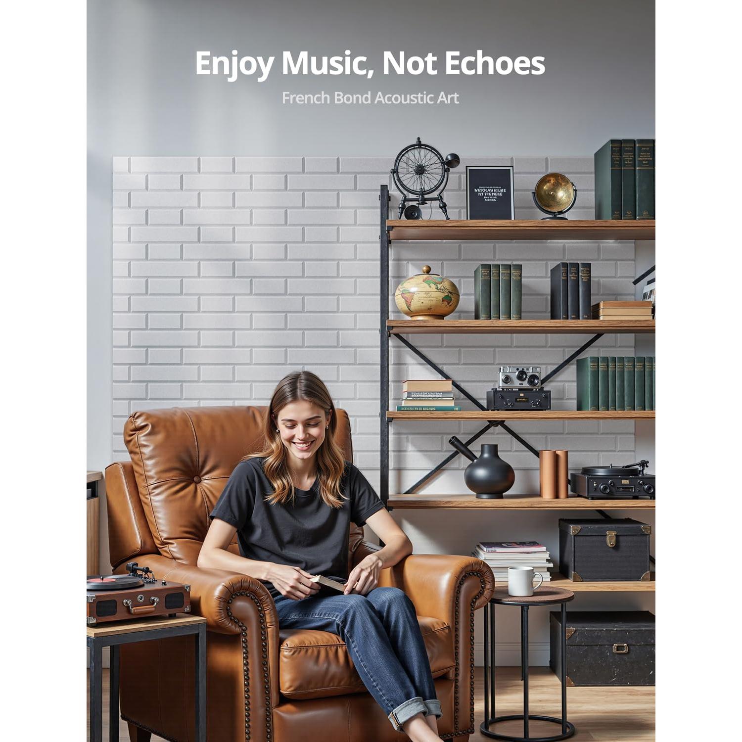 Paneles Acústicos Engrosados 10 Piezas 30.48cm Blanco