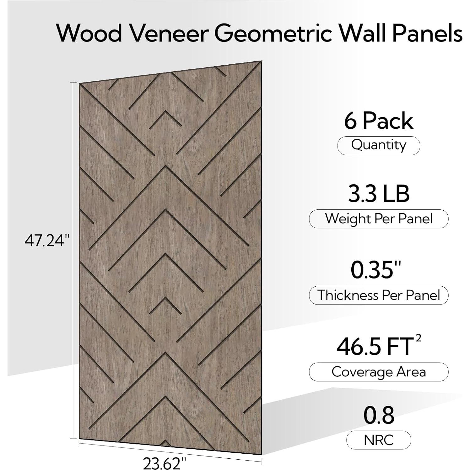 Paneles Acústicos Olanglab 6 Piezas 61x122cm Triángulo