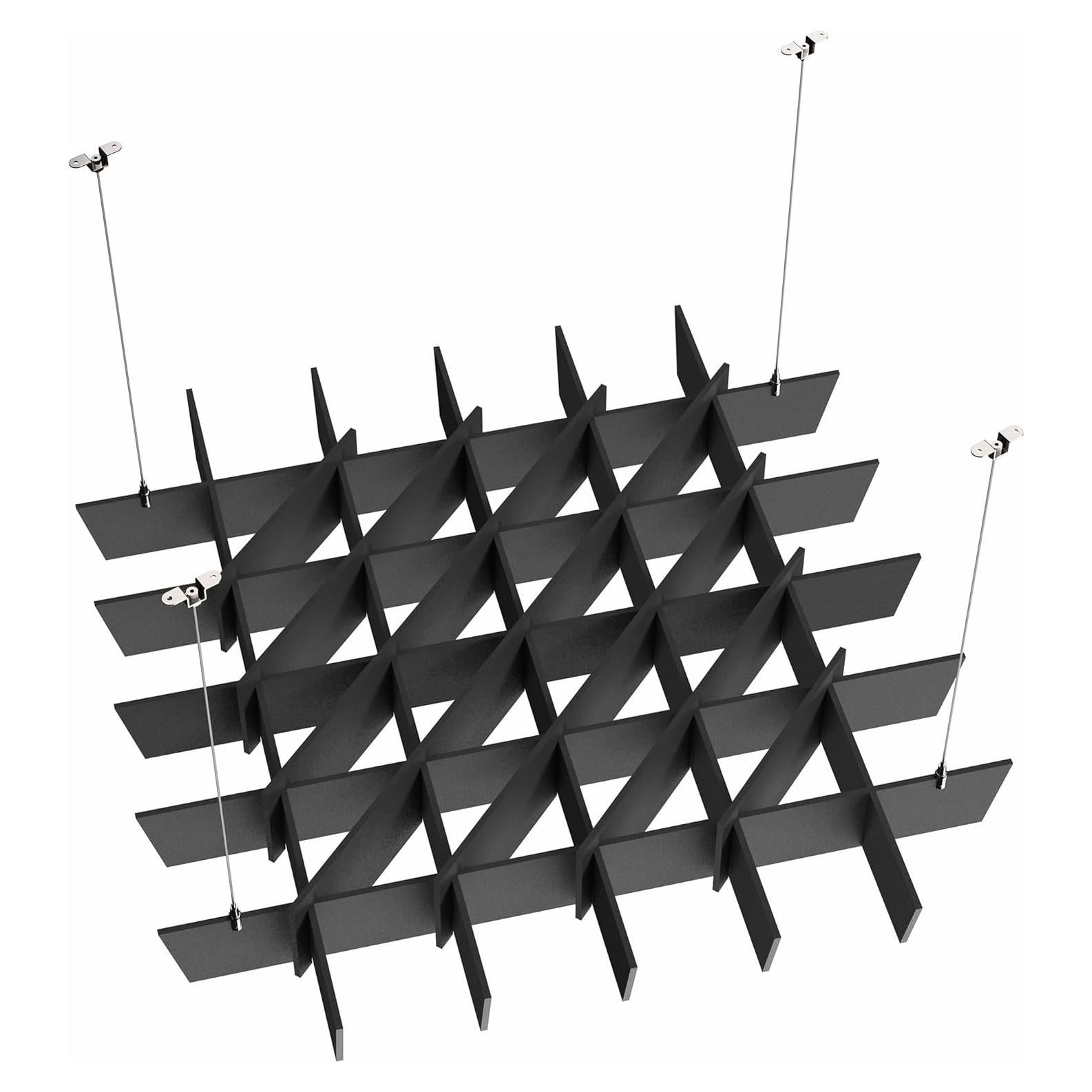 Panel Acústico de Techo VIVO 114.6x114.6cm Negro PP-CW02B