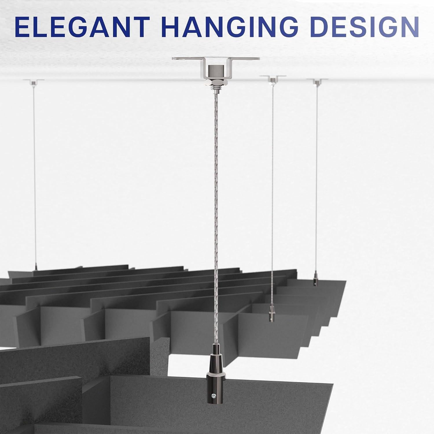 Panel Acústico de Techo VIVO 114.6x114.6cm Negro PP-CW02B