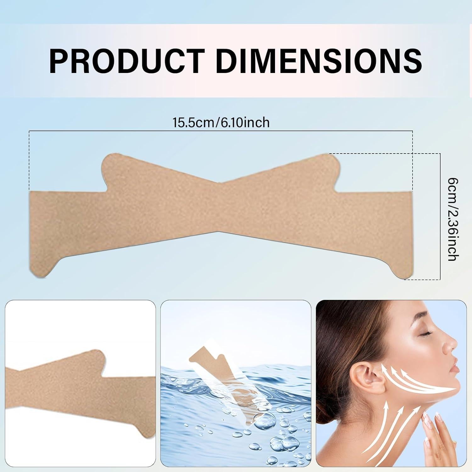 Cinta Elevadora para Cuello GoetGeas - 20 Parches Reutilizables