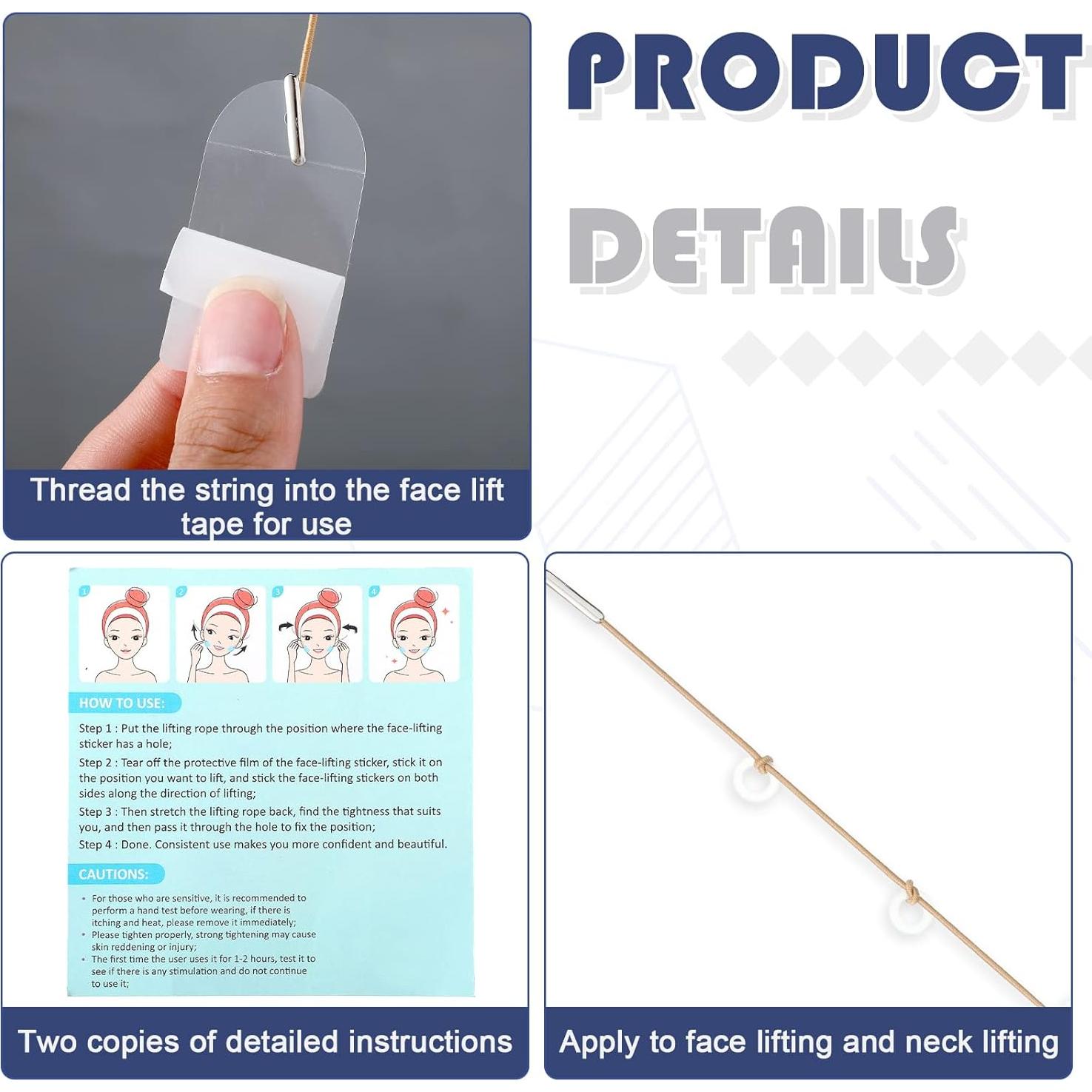 Kit de Levantamiento Facial 136 Piezas Maitys - Cintas y Cuerdas