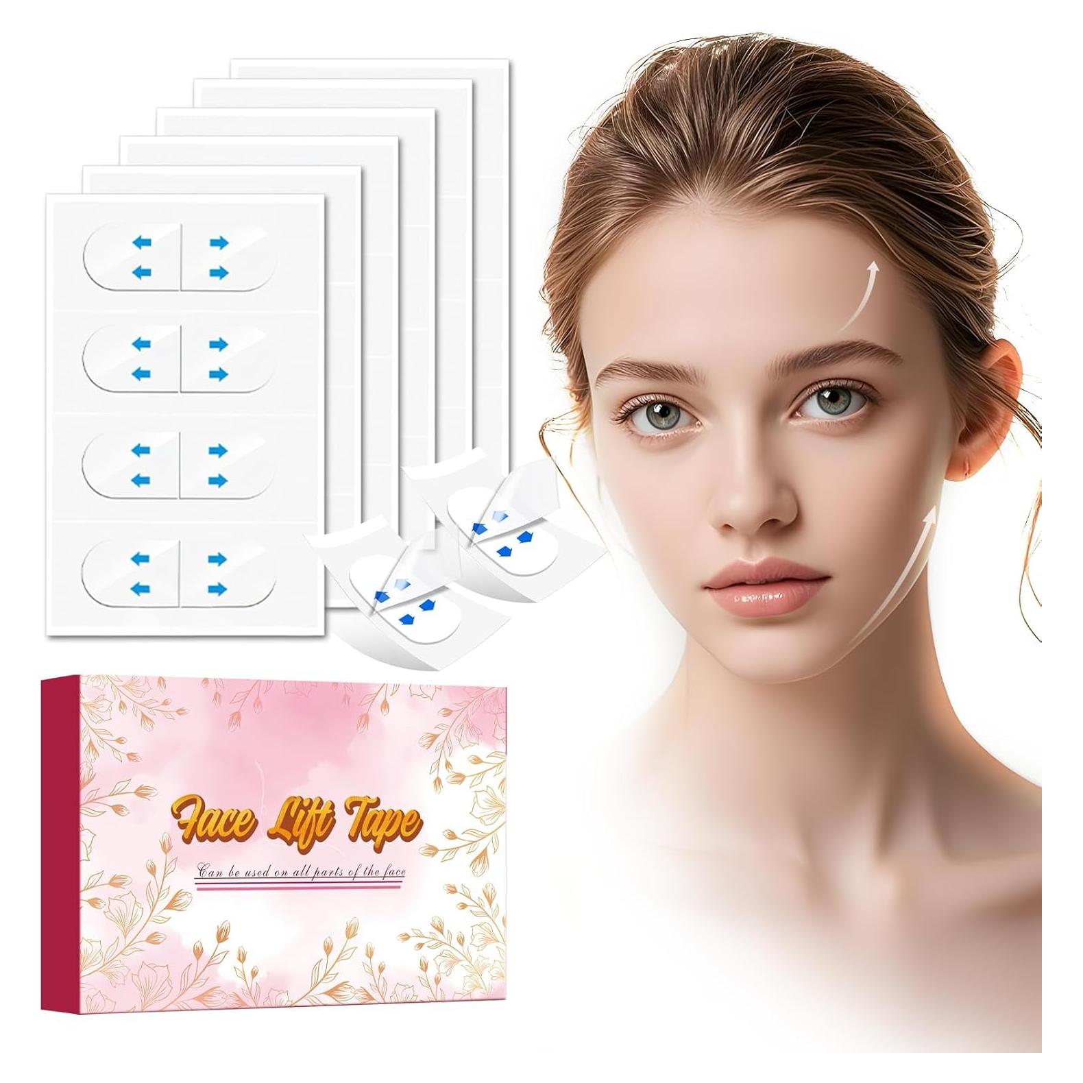 Cinta Levantadora Facial Invisible BAIGUOZH 168 Piezas 8 Horas