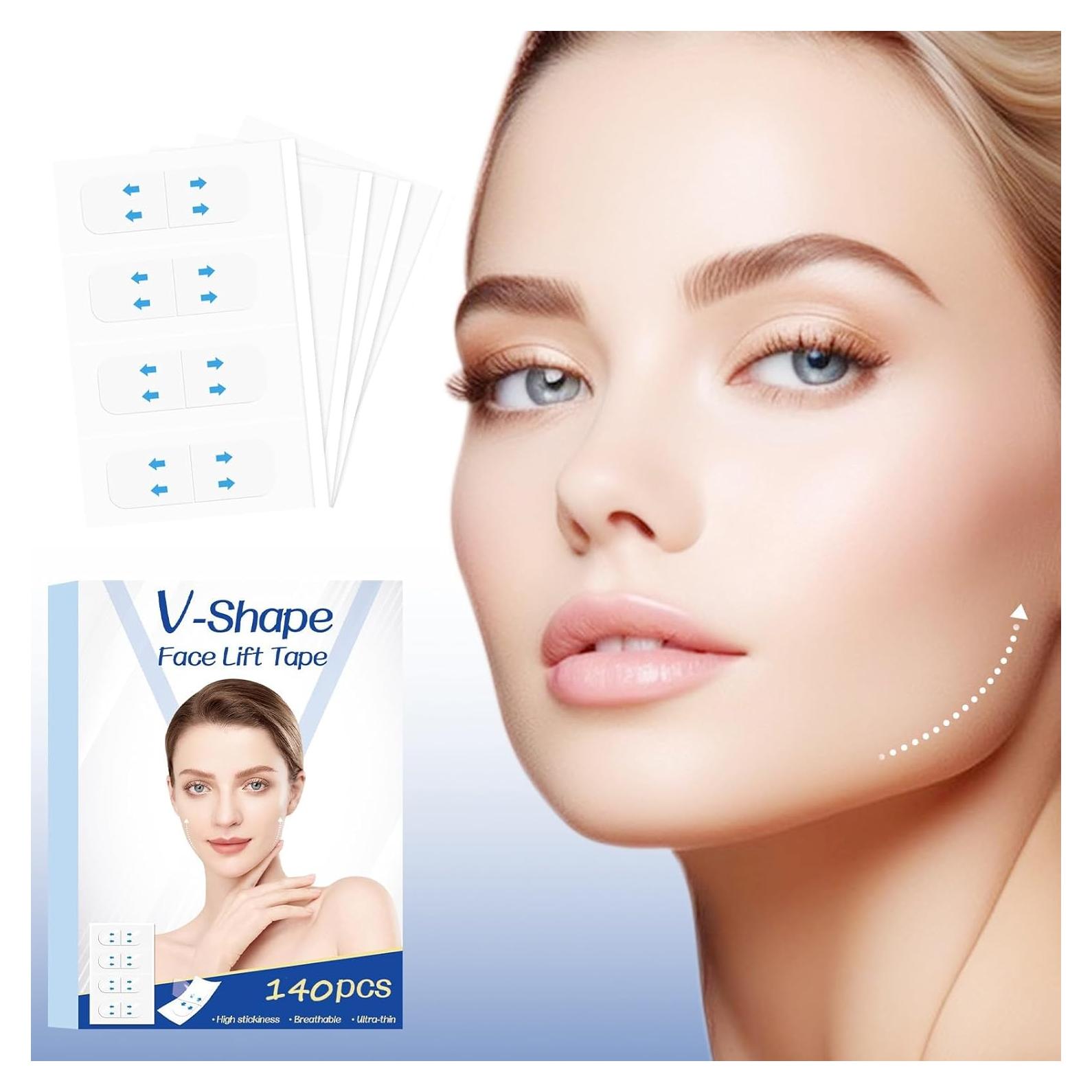 Cinta de Elevación Facial Lunafleur 140 Pcs Invisible Hipoalergénica