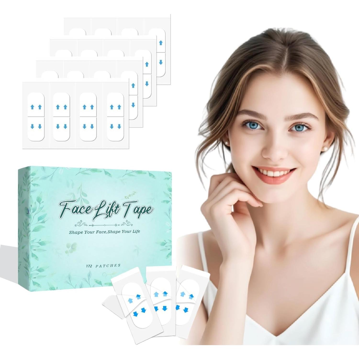 Cinta Facial Invisible Genérica 200 Piezas para Lifting