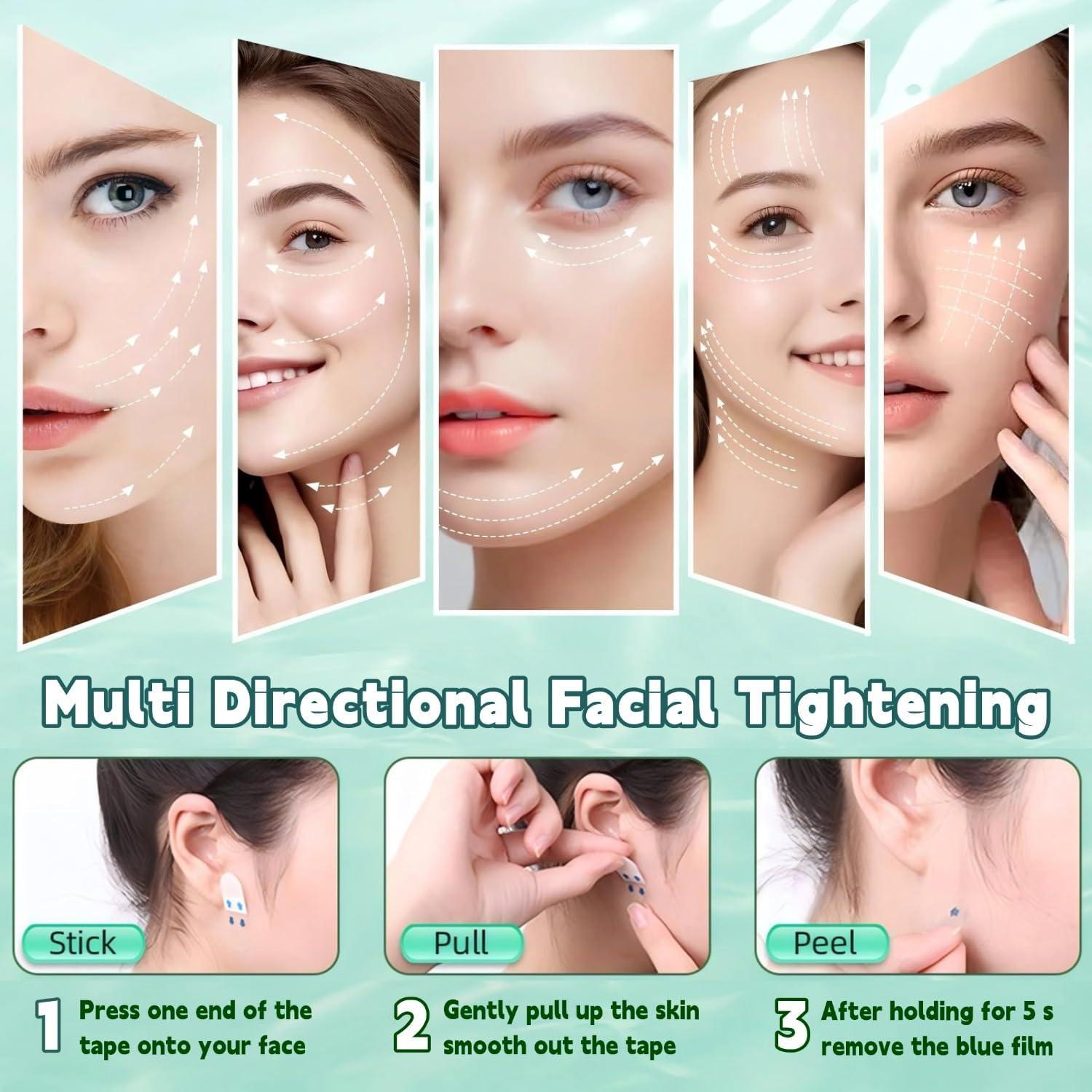 Cinta Facial Invisible Genérica 200 Piezas para Lifting