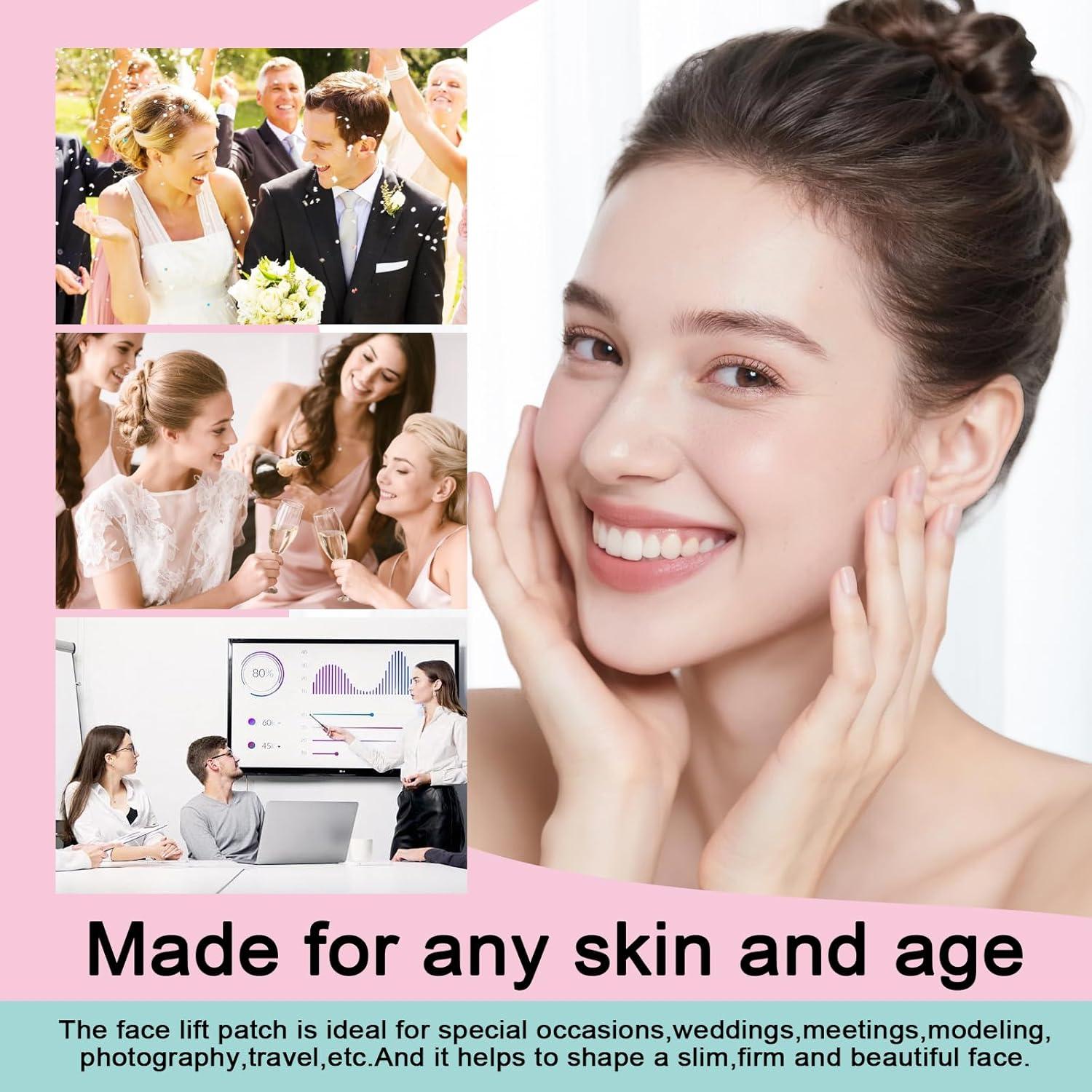 Cintas para Levantar la Cara Gpsuootd - 60 Pcs Parches Desechables