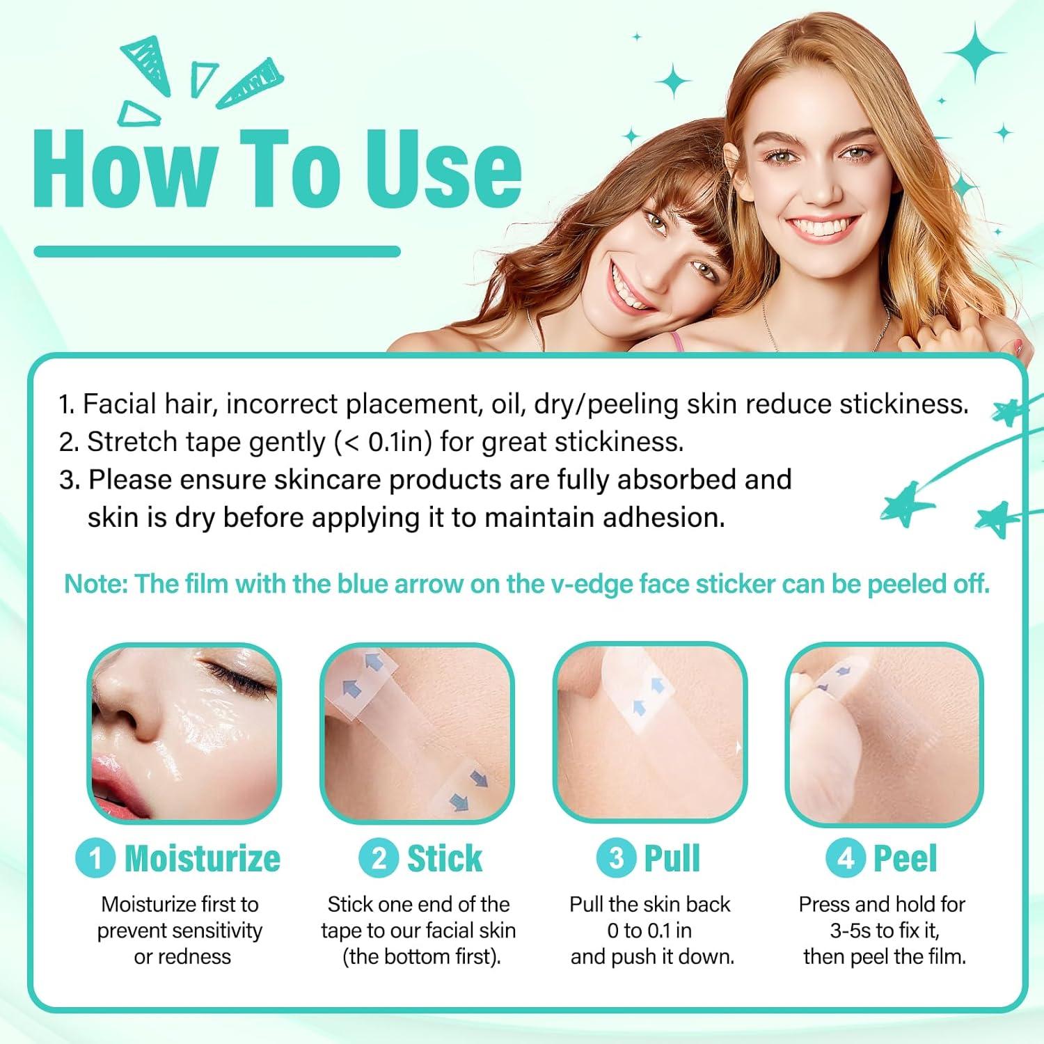 Cinta de Levantamiento Facial Invisible KOSOBO - 280 Parches