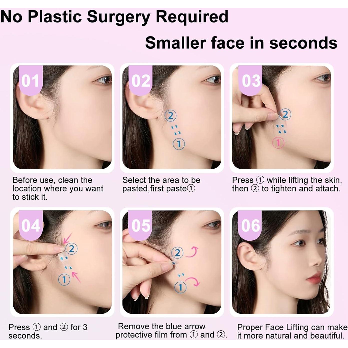 Cinta Levantadora Facial Invisible Gpsuootd 60PCS Impermeable