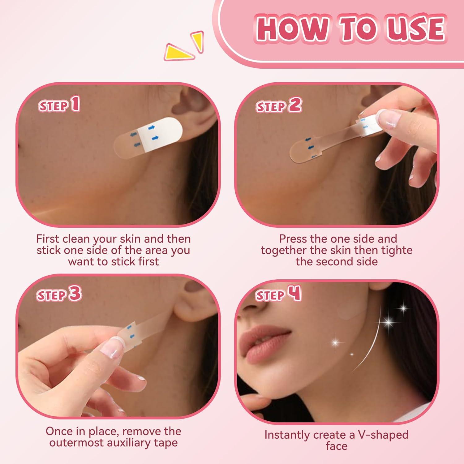 Cinta de Levantamiento Facial Invisible DeraNnxy 200PCS