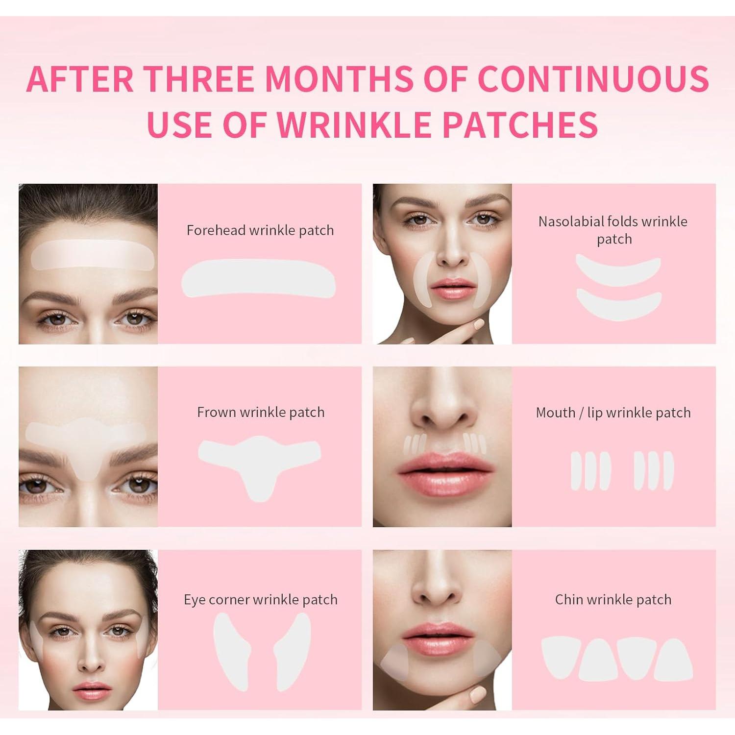 Set de 16 Parches Antiarrugas Faciales CGPVTSJ - Reutilizables