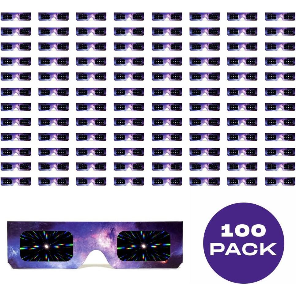 Gafas de Difracción de Papel GloFX - Paquete de 100 Unidades