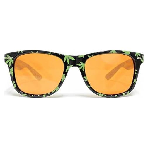 Gafas de Difracción GloFX Ámbar con Hoja de Marihuana Unisex
