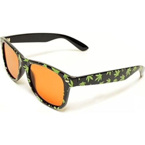 Gafas de Difracción GloFX Ámbar con Hoja de Marihuana Unisex