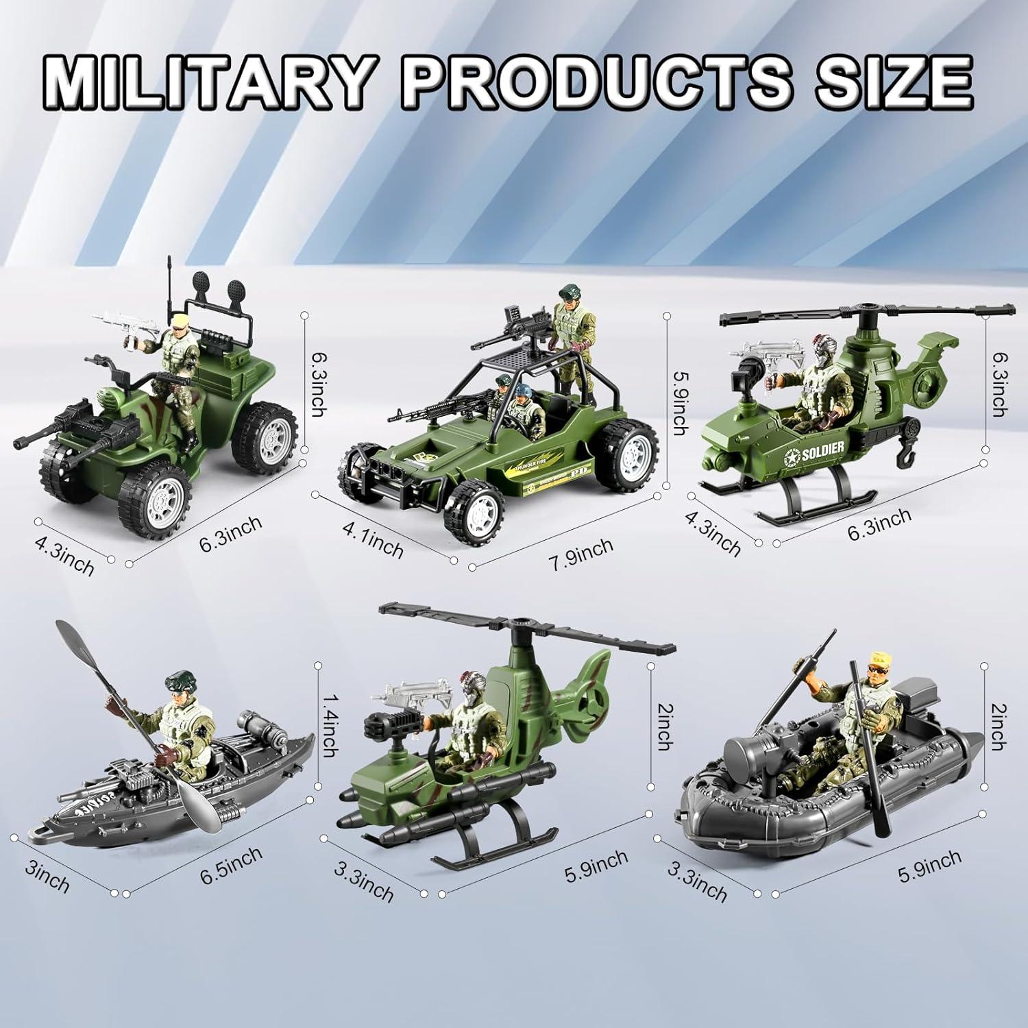 87-en-1 Juguetes de Soldados del Ejército JASSKKBO con Base Militar