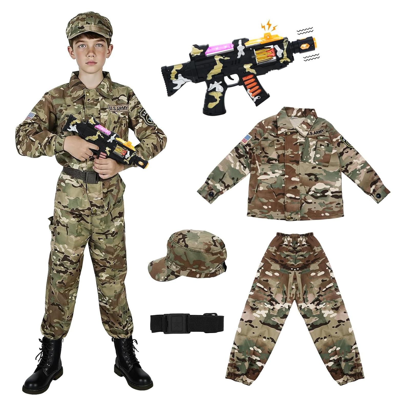 Disfraz de Ejercito Infantil Thesixowls - Soldado Militar Completo