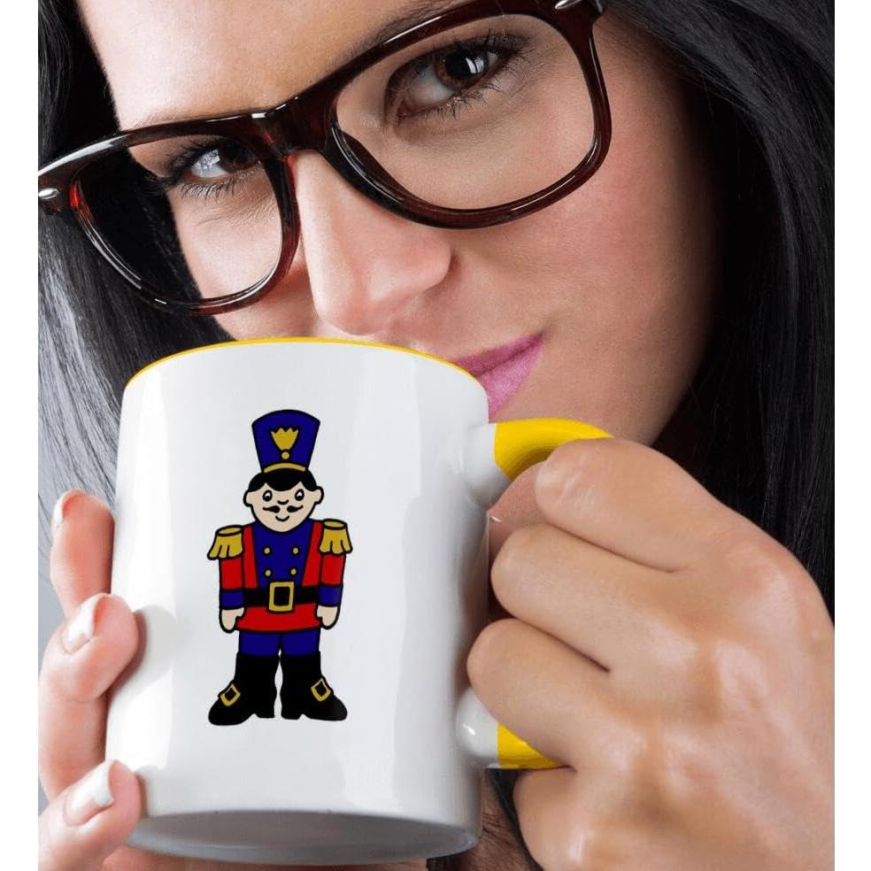 Taza de Cerámica 3dRose Soldado de Juguete Amarilla 15 oz