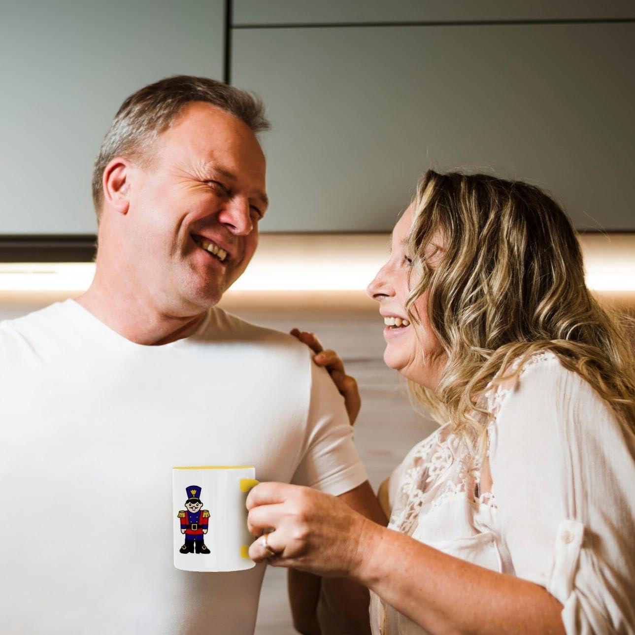 Taza de Cerámica 3dRose Soldado de Juguete Amarilla 15 oz