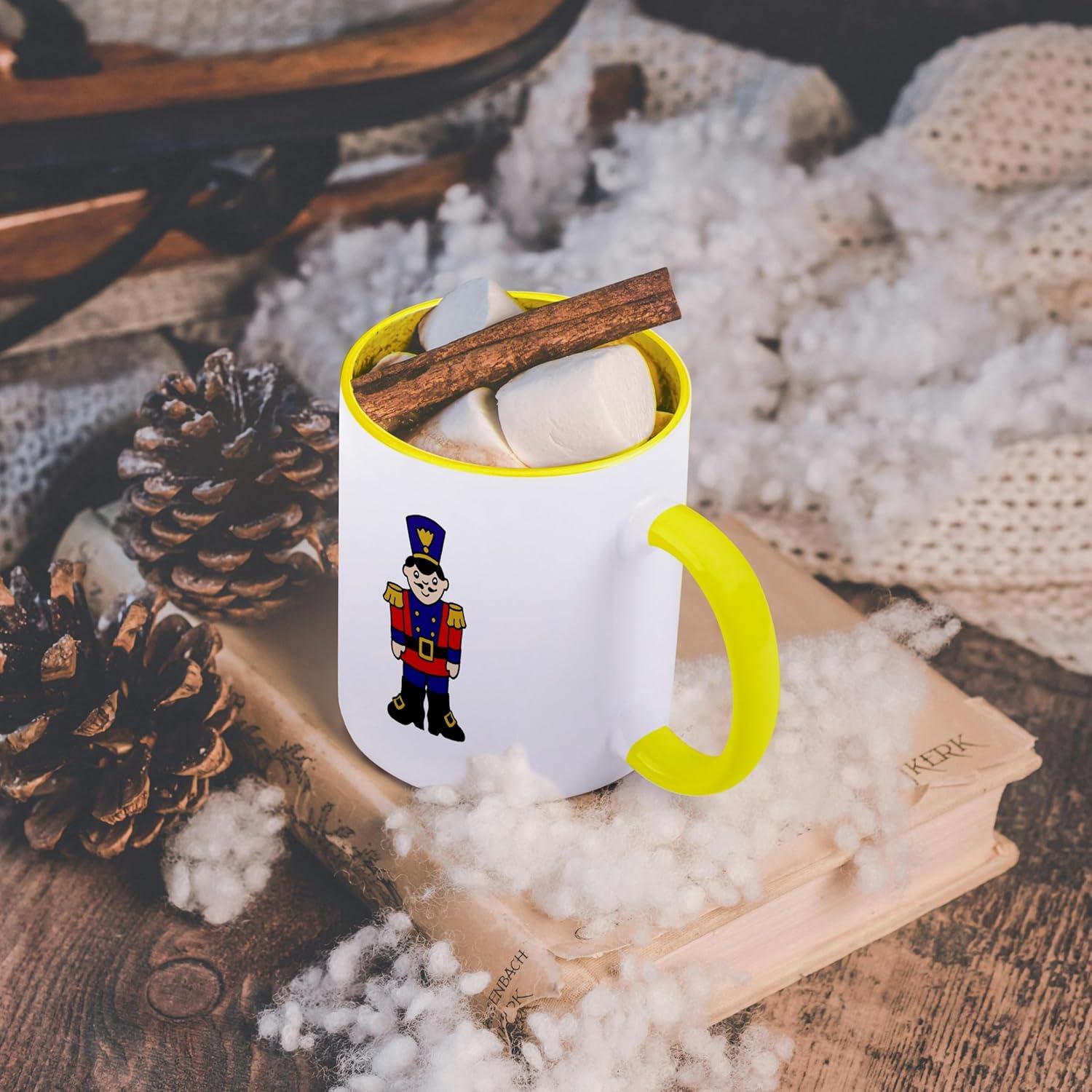 Taza de Cerámica 3dRose Soldado de Juguete Amarilla 15 oz