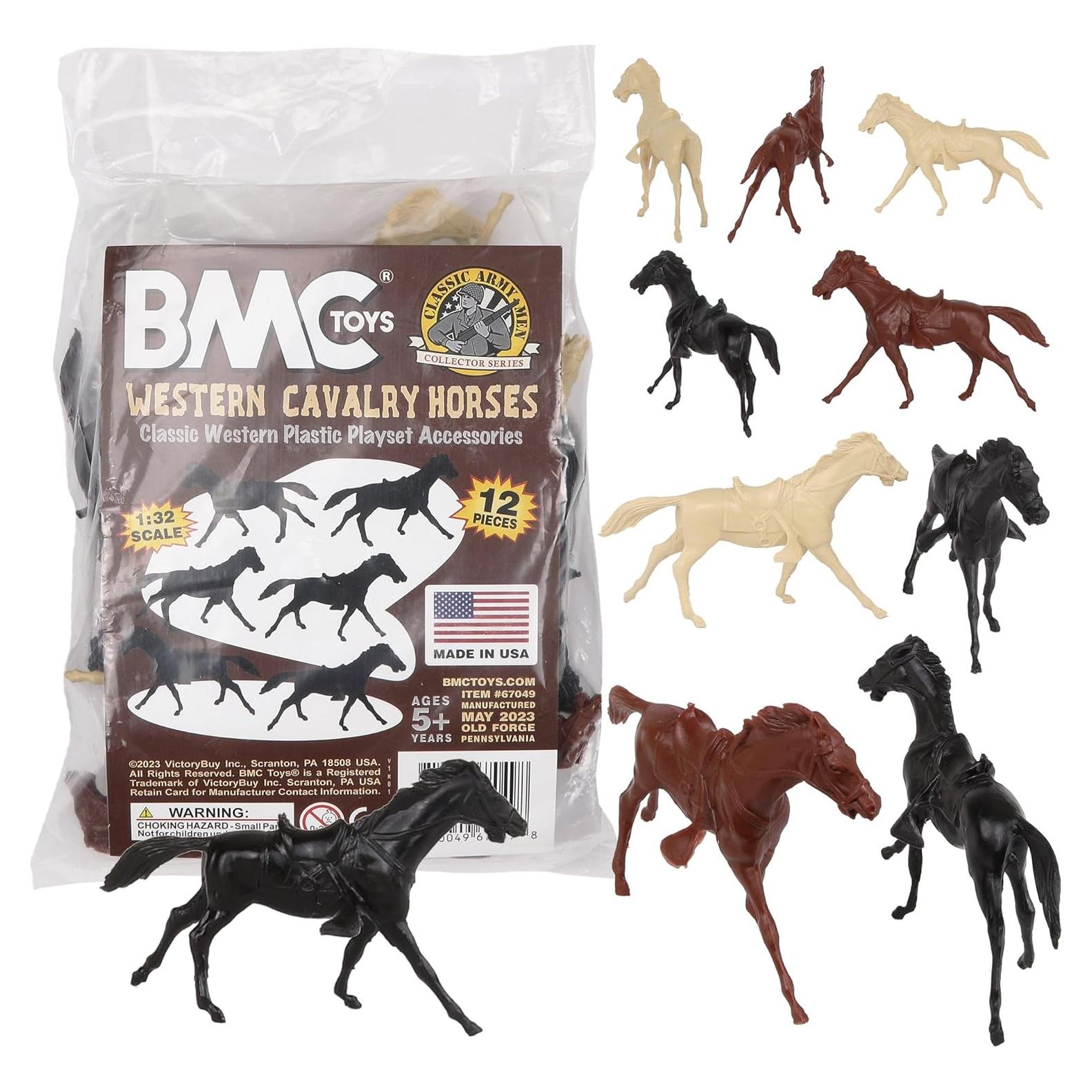 Juego de Caballos de Caballería del Oeste BMC - 12 Piezas