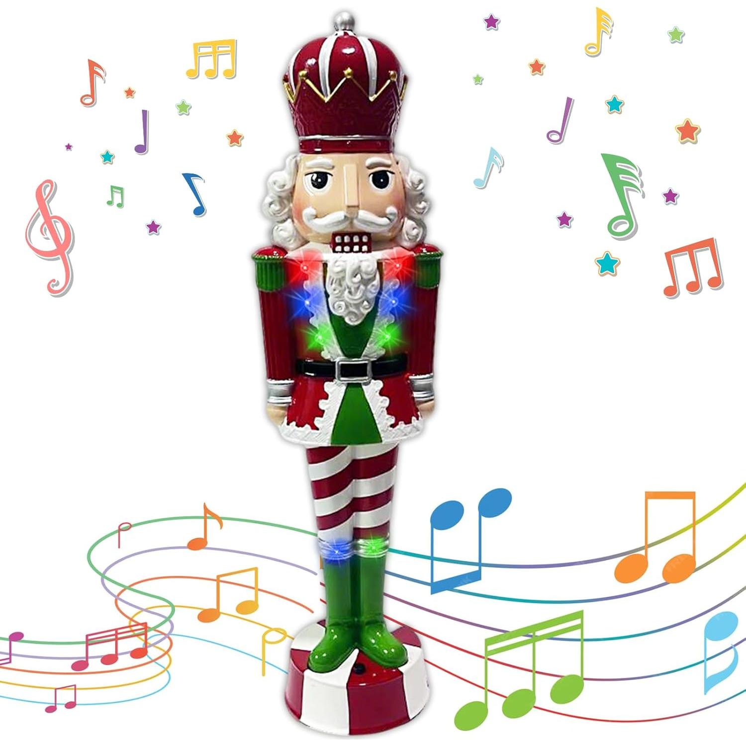 Cascanueces de Navidad QZJDDZSW Musical con Luz 38cm