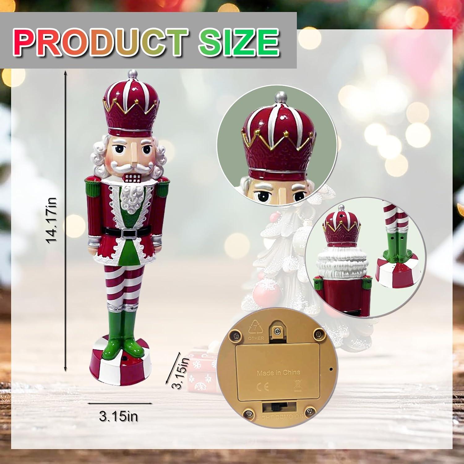 Cascanueces de Navidad QZJDDZSW Musical con Luz 38cm