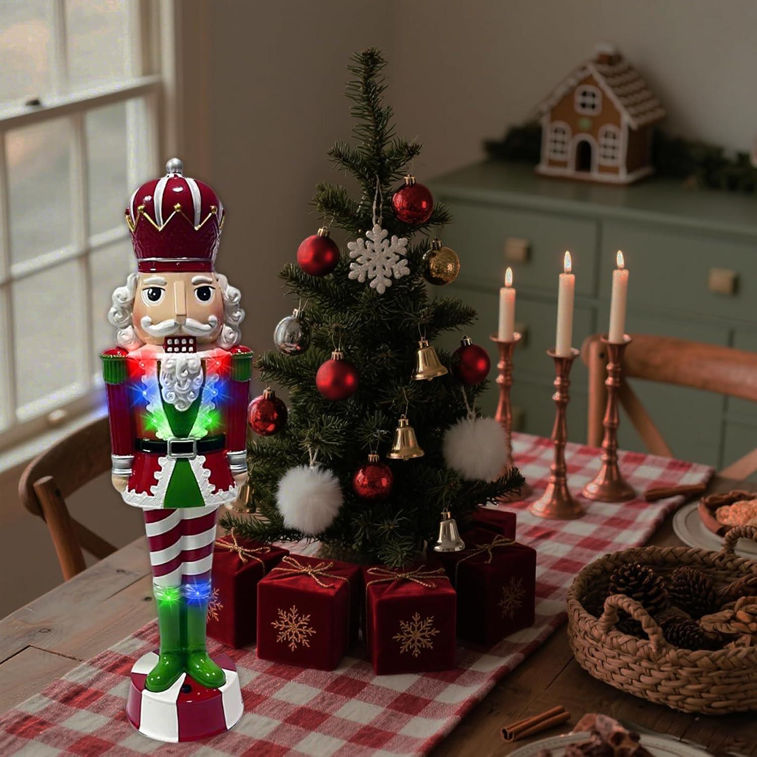 Cascanueces de Navidad QZJDDZSW Musical con Luz 38cm