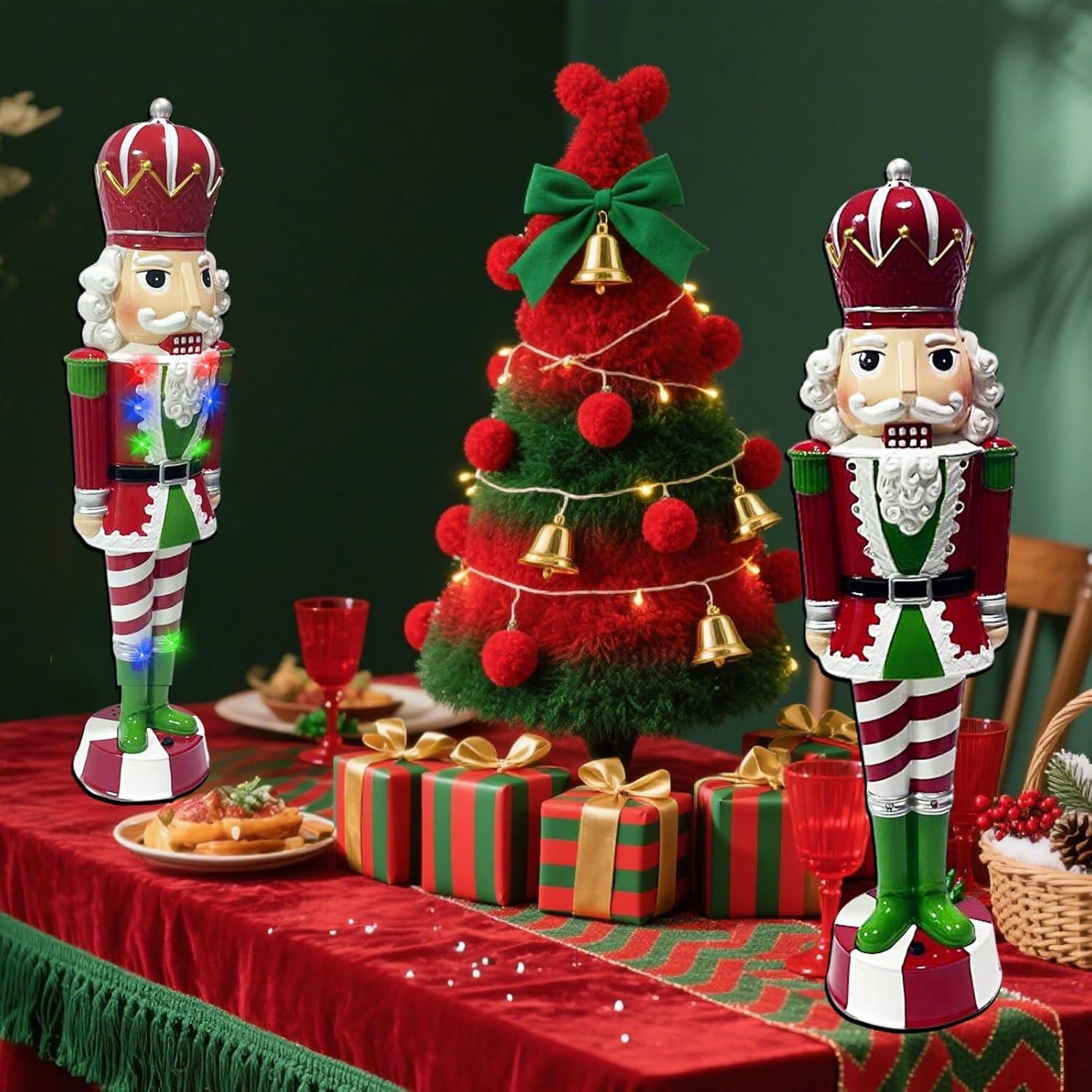 Cascanueces de Navidad QZJDDZSW Musical con Luz 38cm